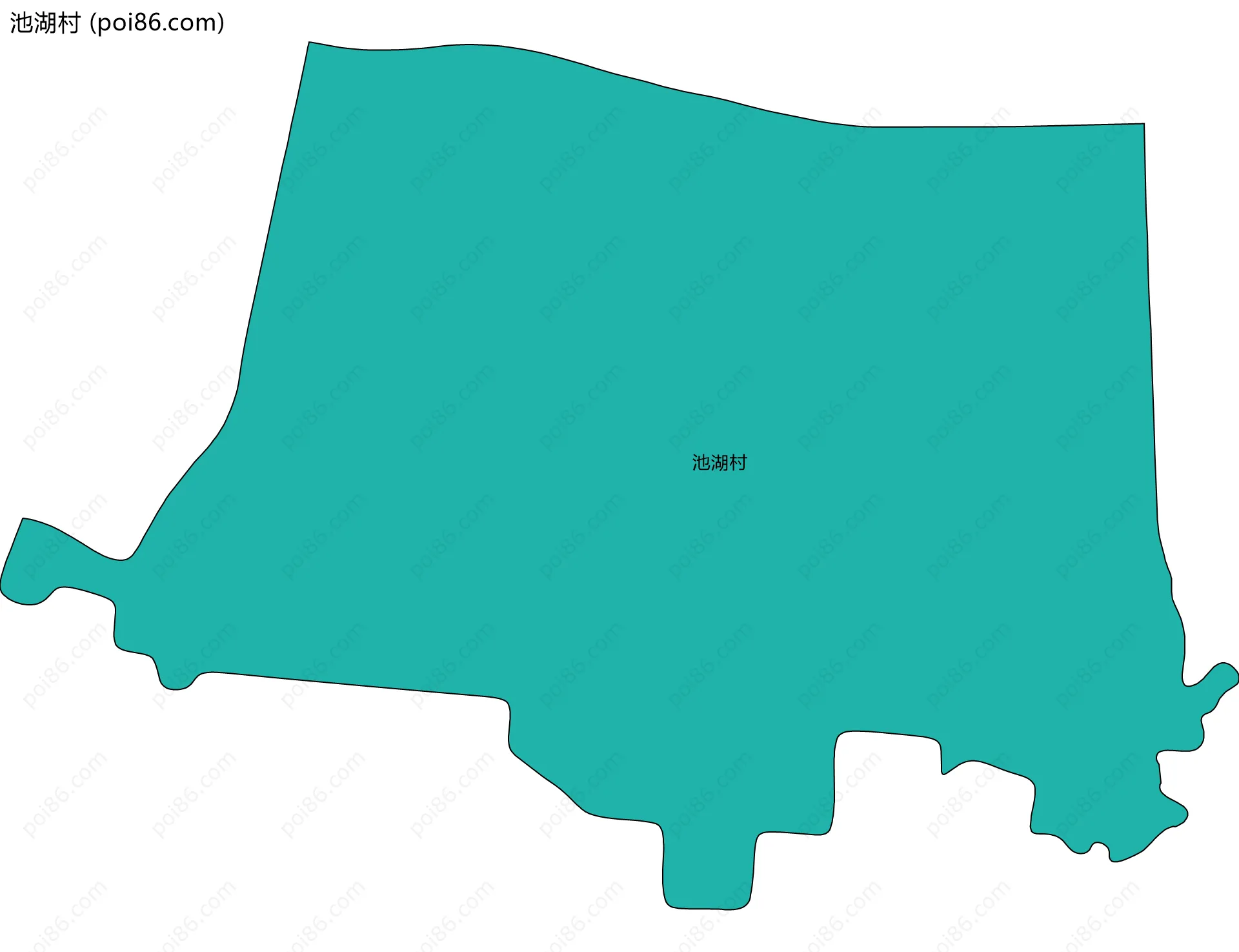池湖村边界地图