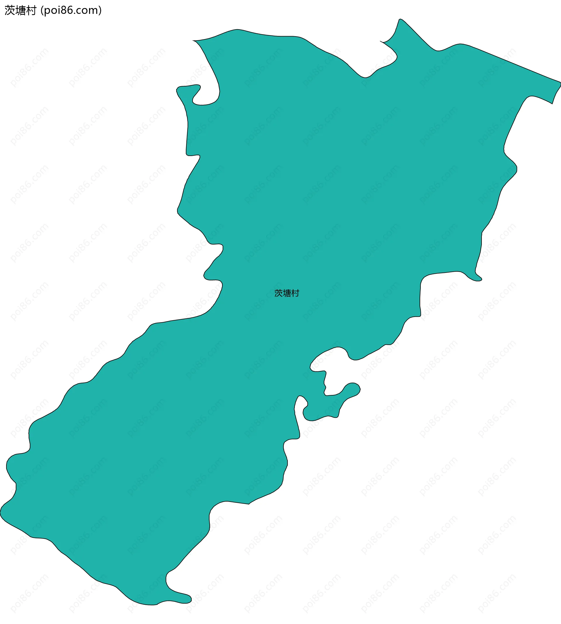 茨塘村边界地图