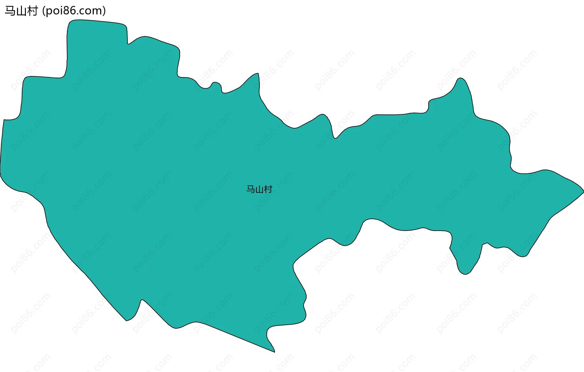 马山村边界地图