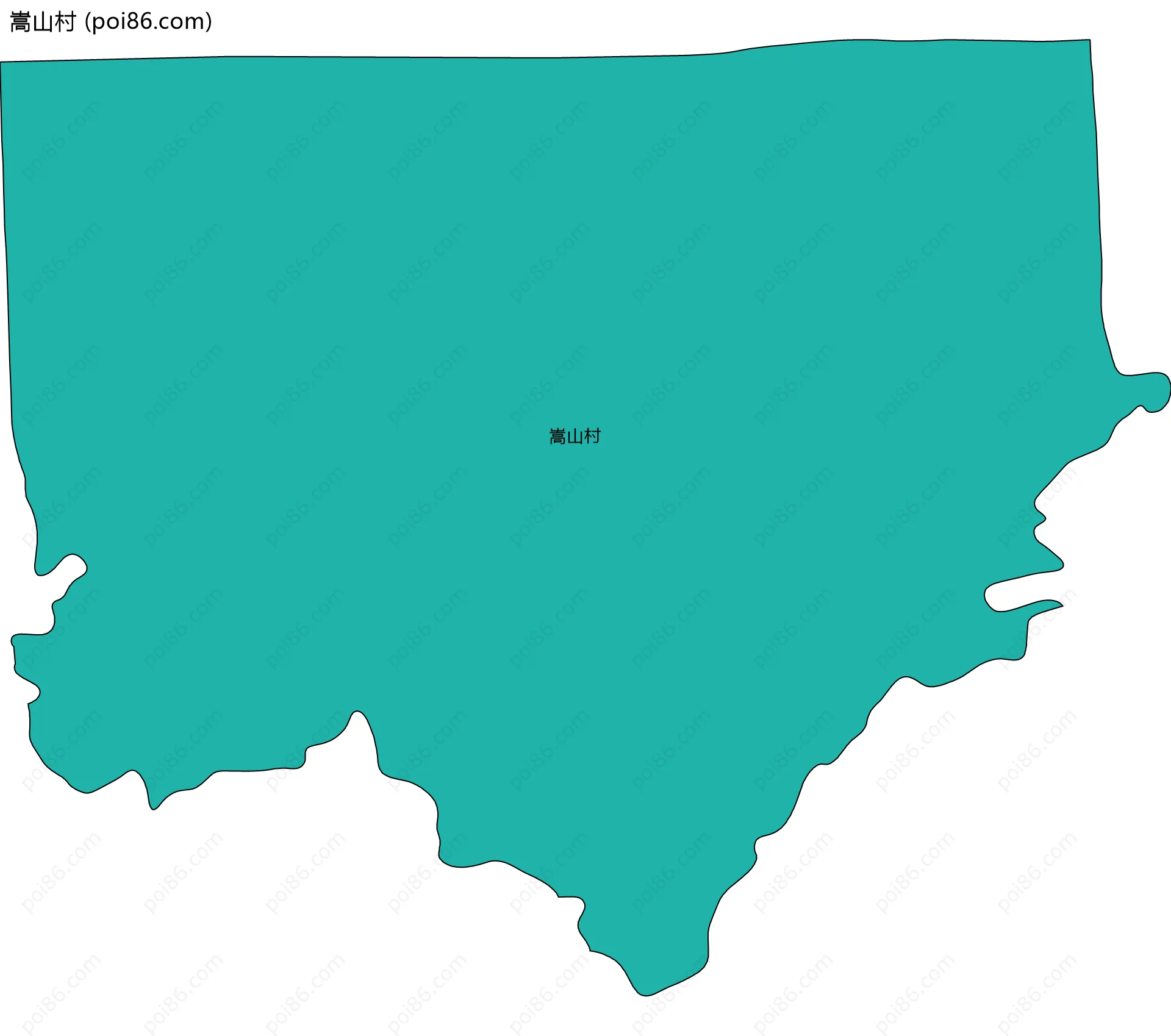 嵩山村边界地图