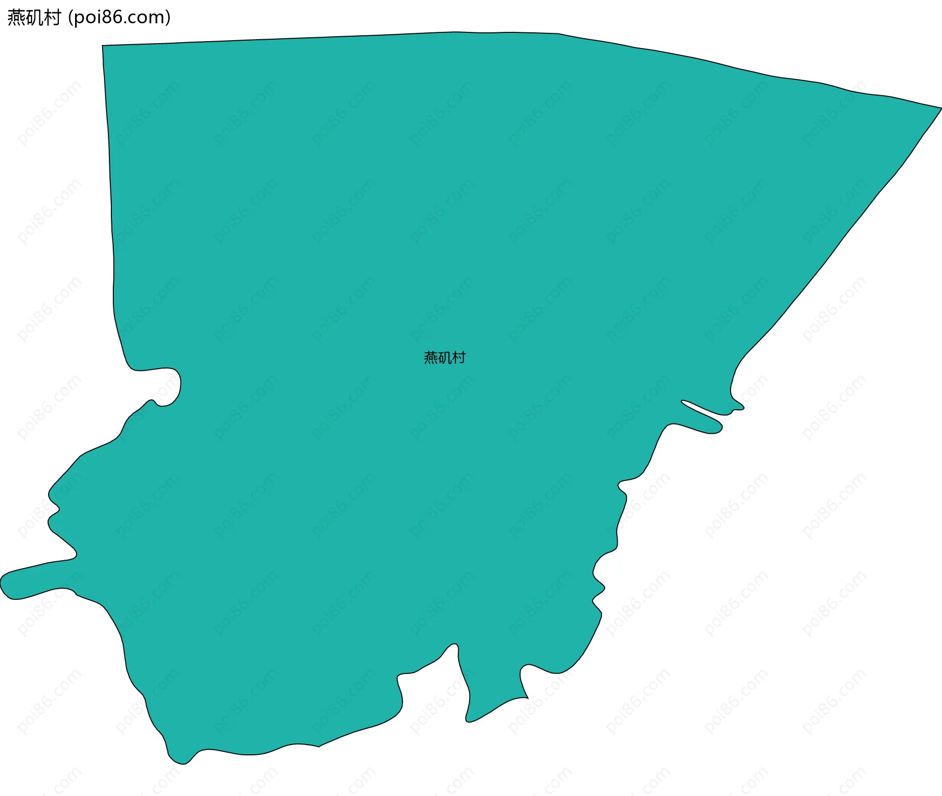 燕矶村边界地图