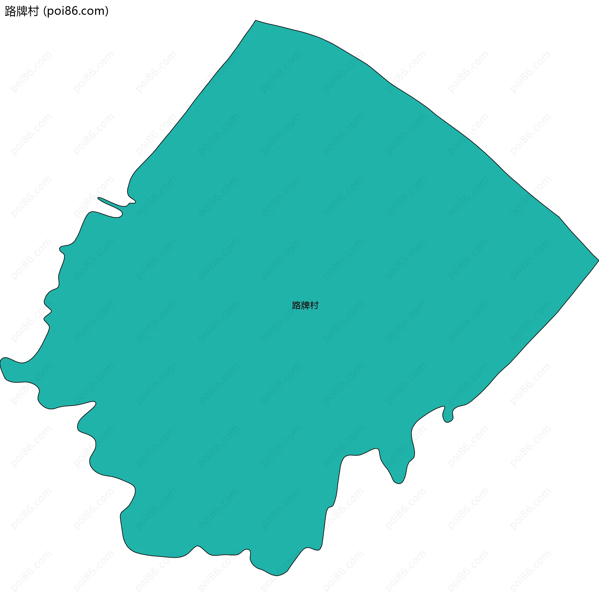 路牌村边界地图