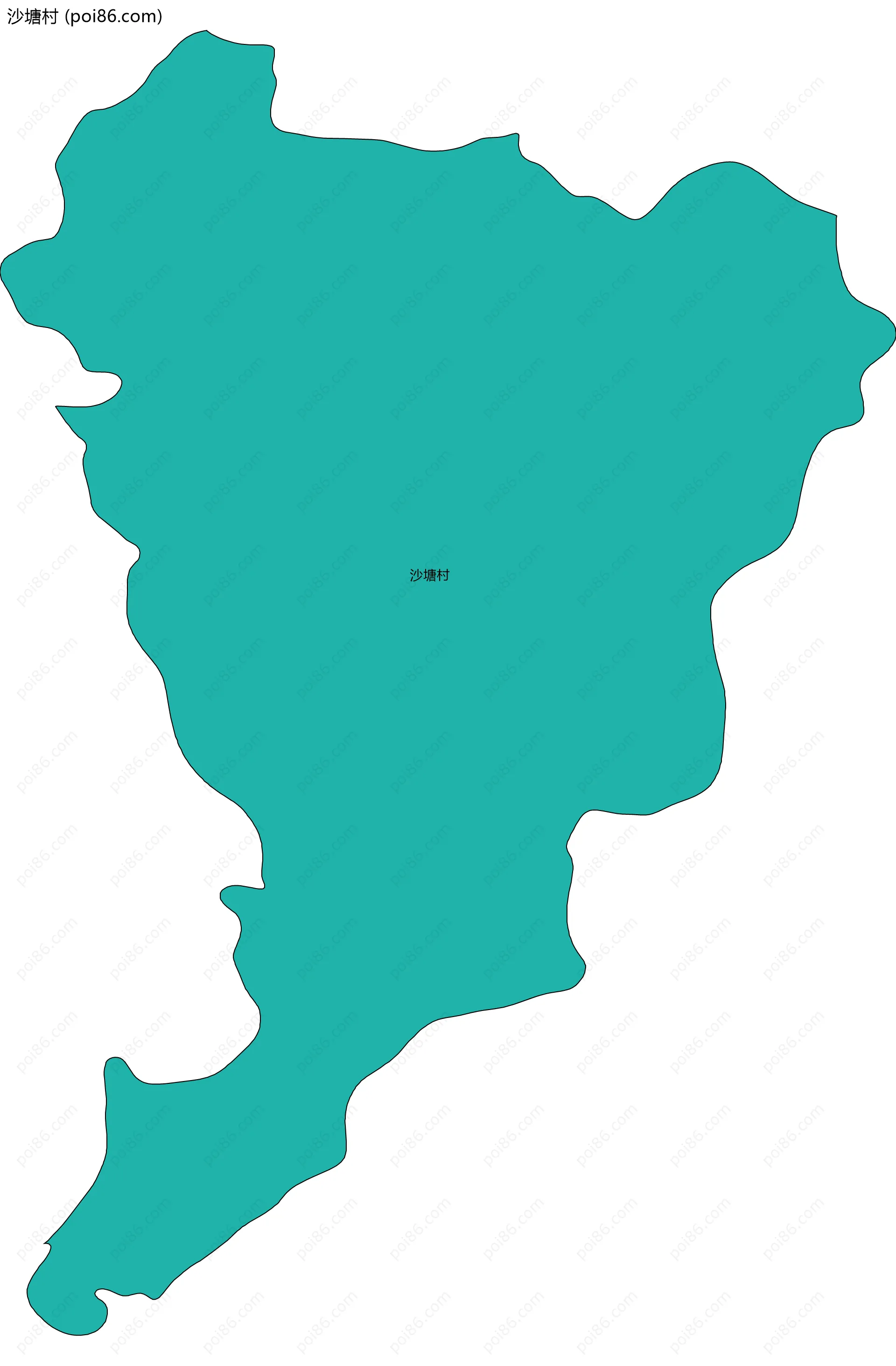 沙塘村边界地图