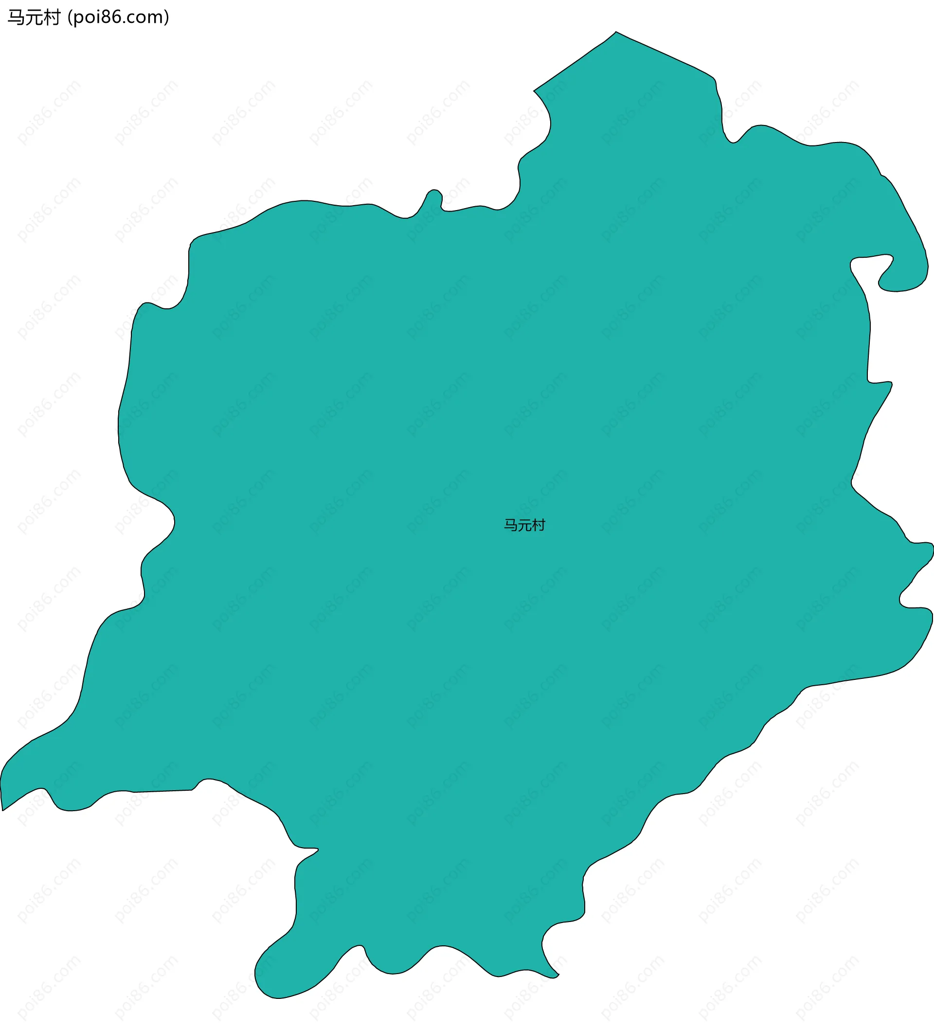 马元村边界地图