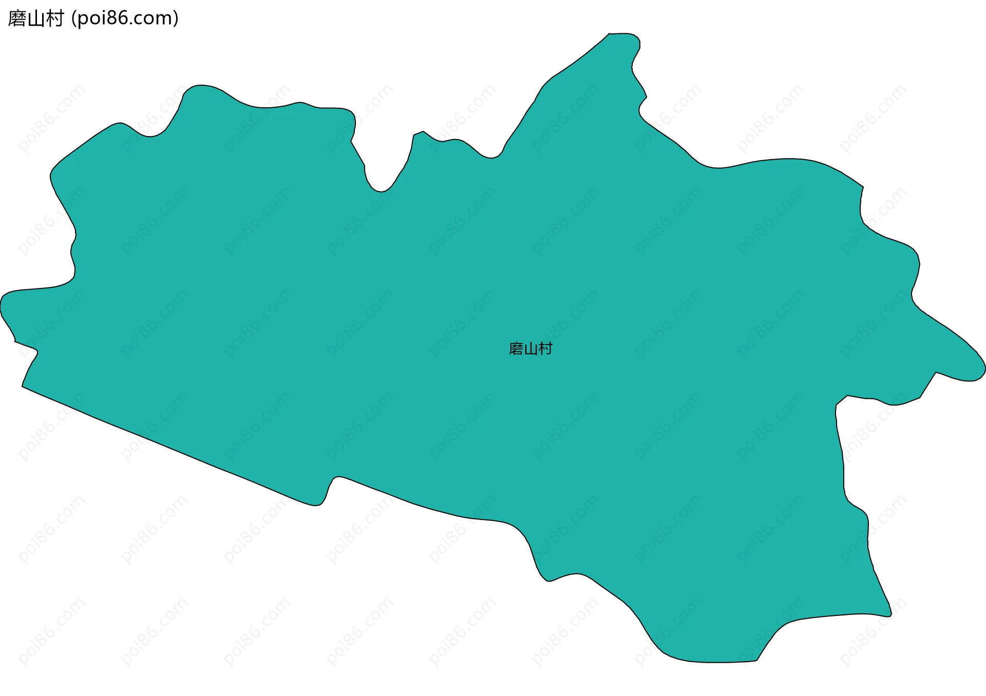 磨山村边界地图