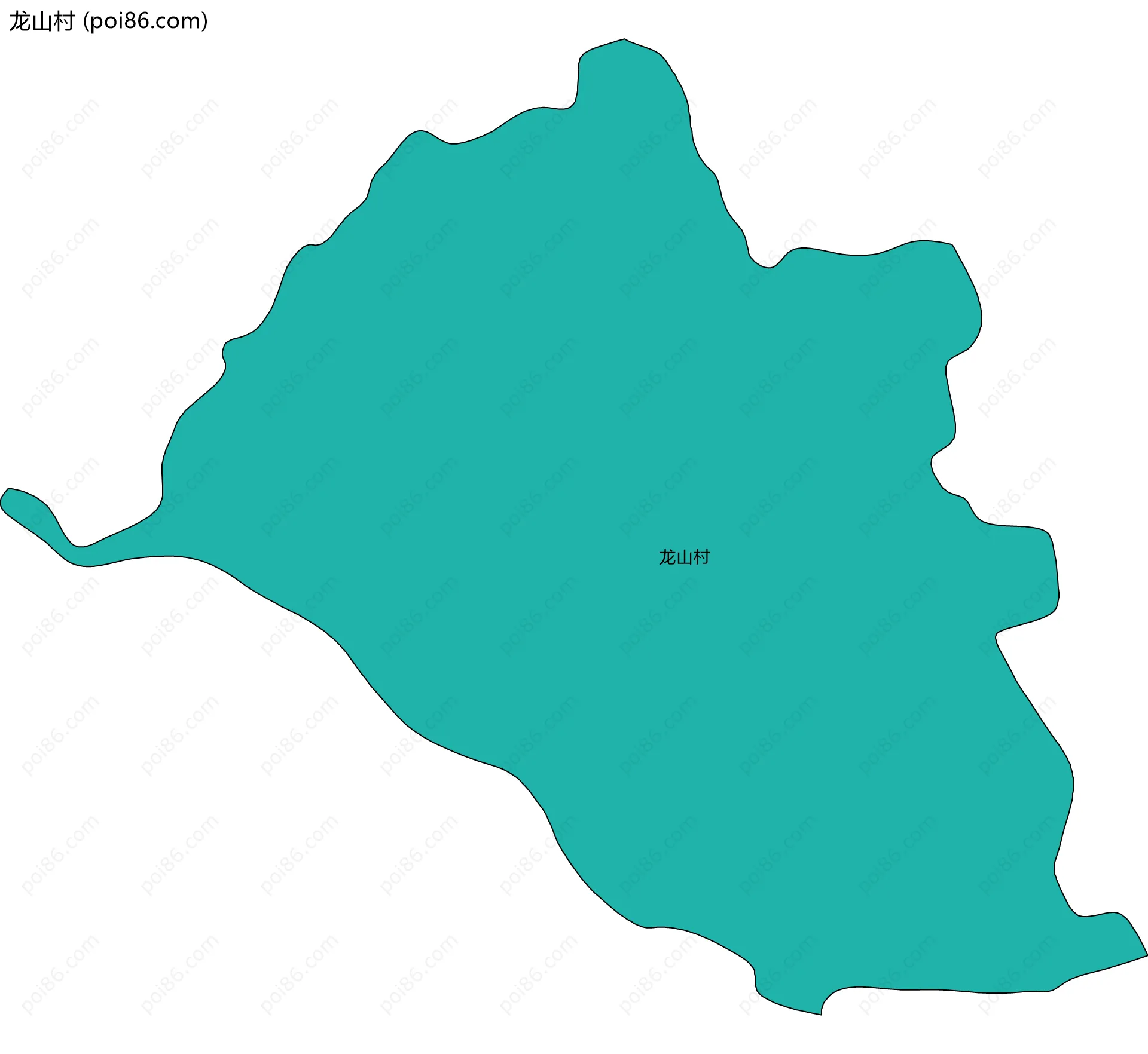 龙山村边界地图