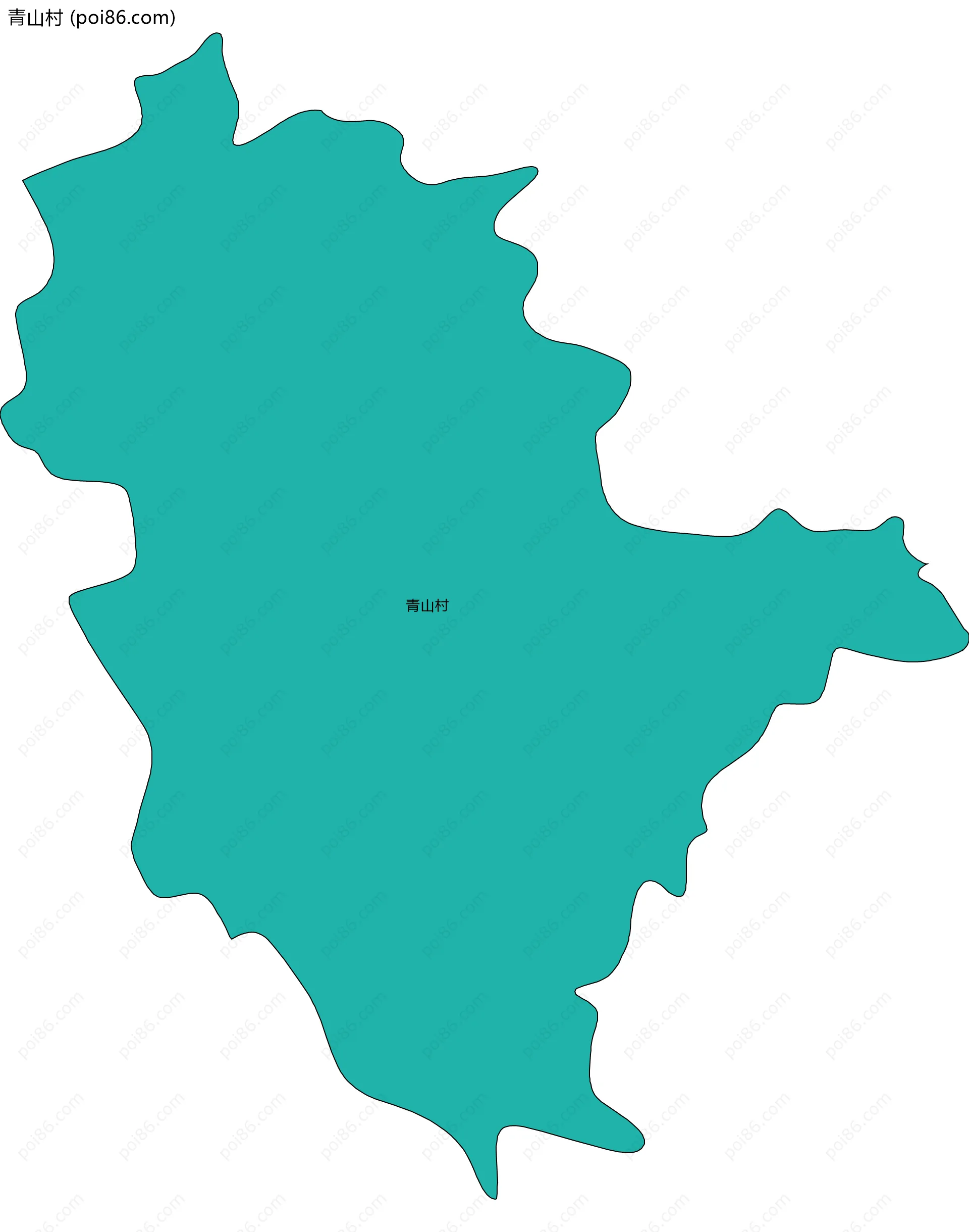 青山村边界地图