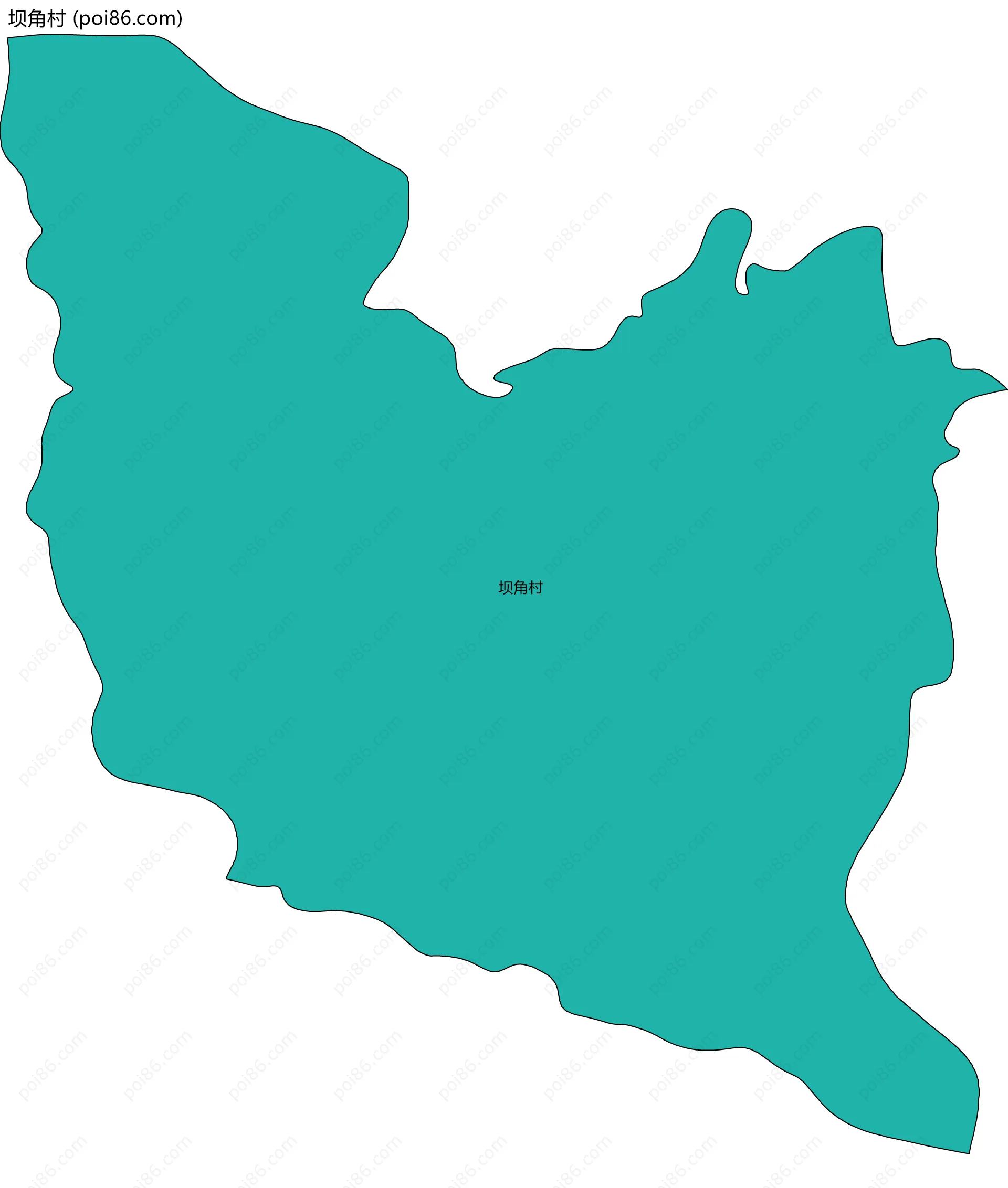 坝角村边界地图