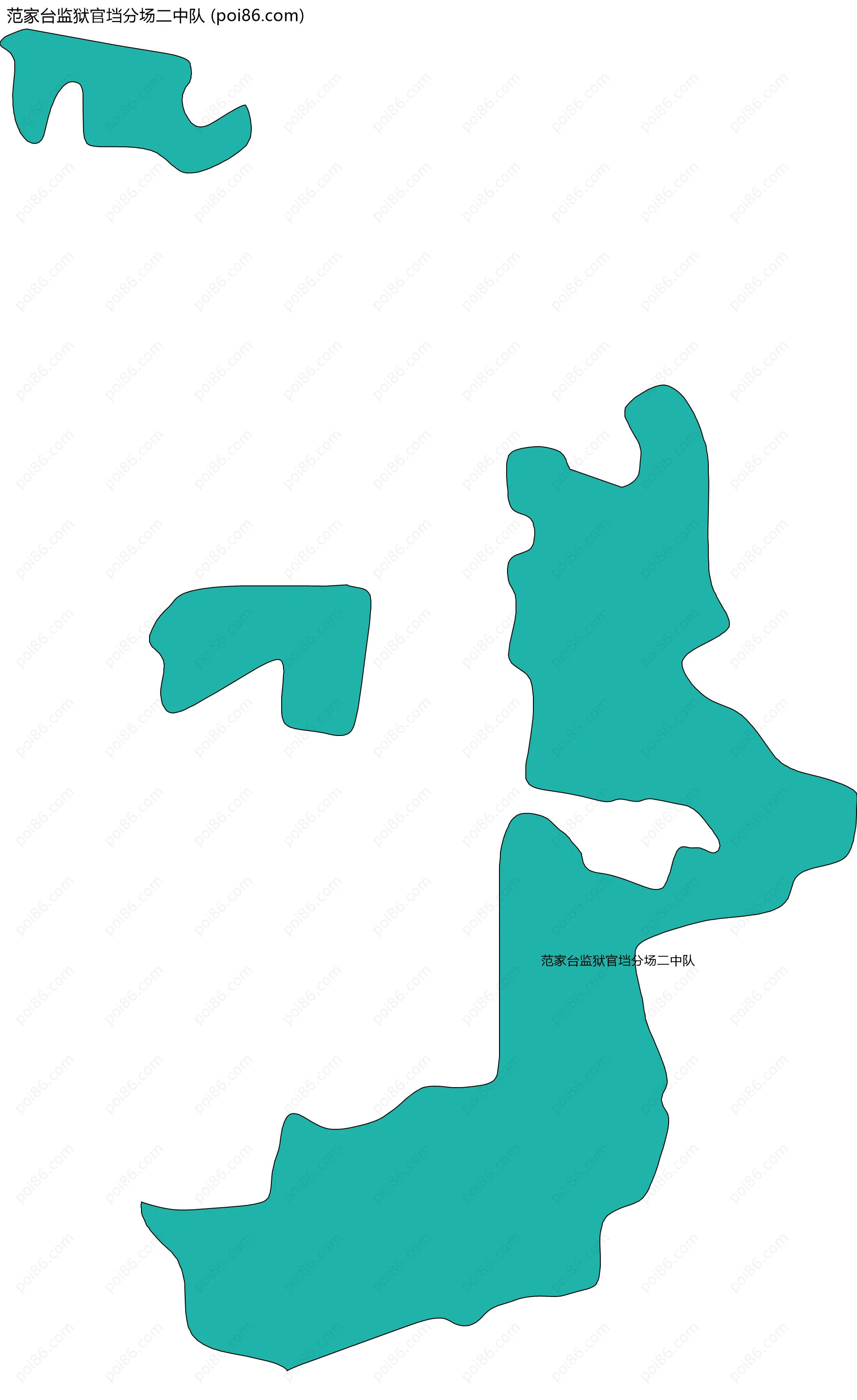 范家台监狱官垱分场二中队边界地图