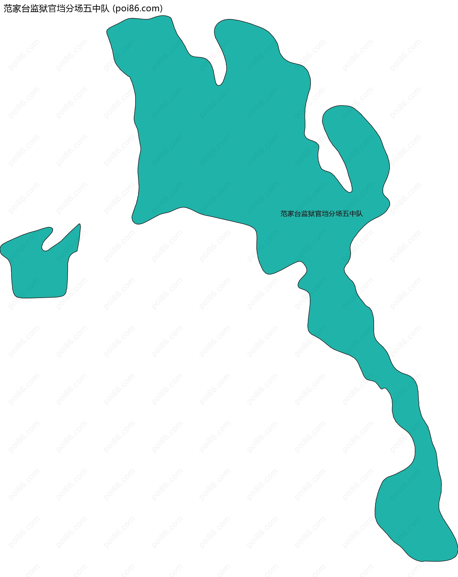 范家台监狱官垱分场五中队边界地图