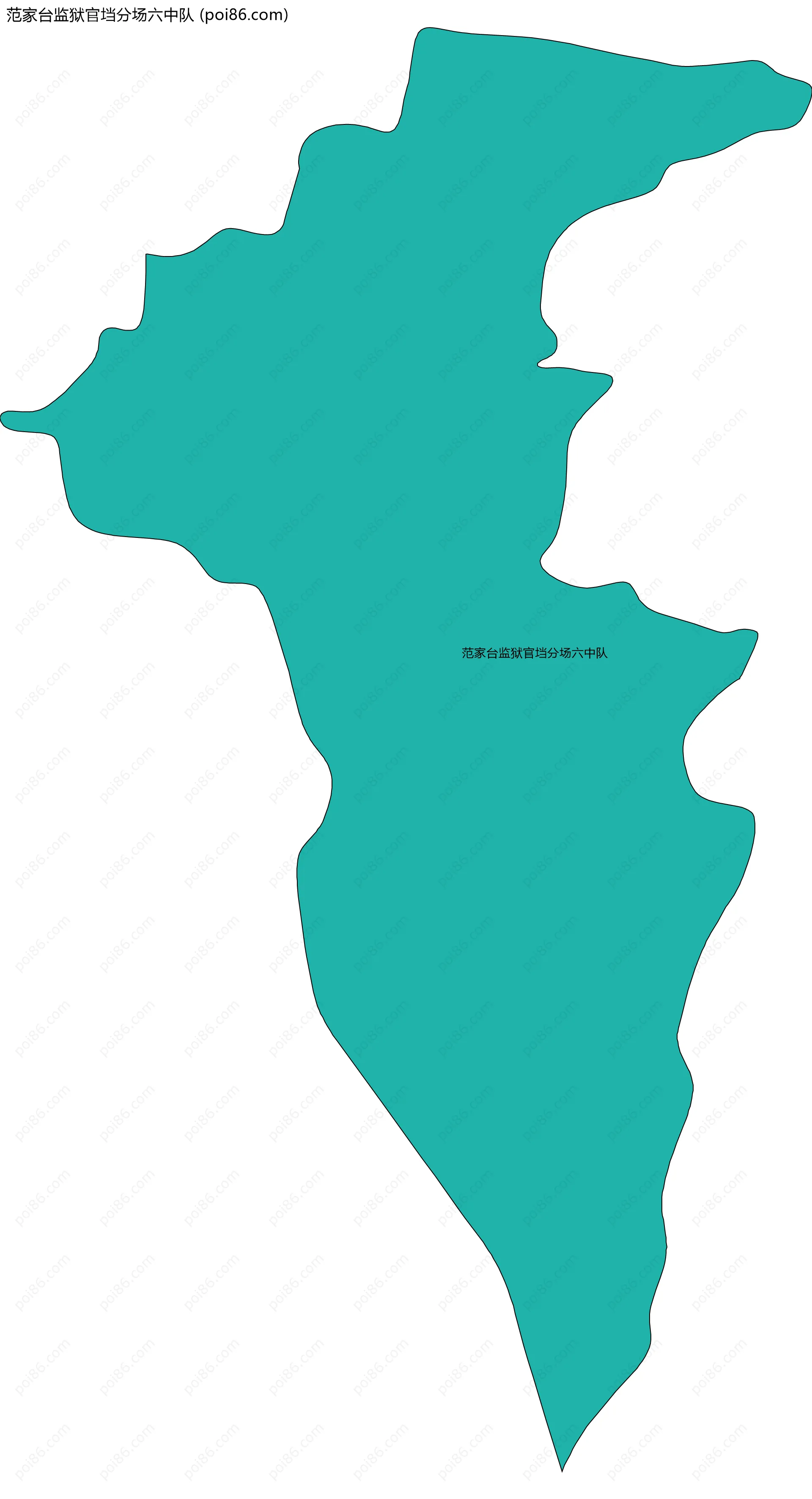 范家台监狱官垱分场六中队边界地图