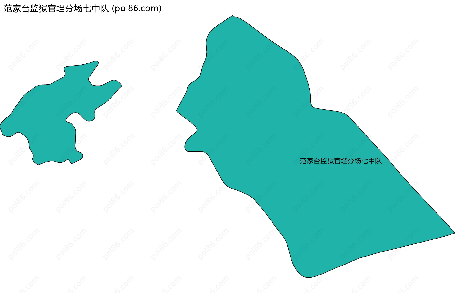 范家台监狱官垱分场七中队边界地图
