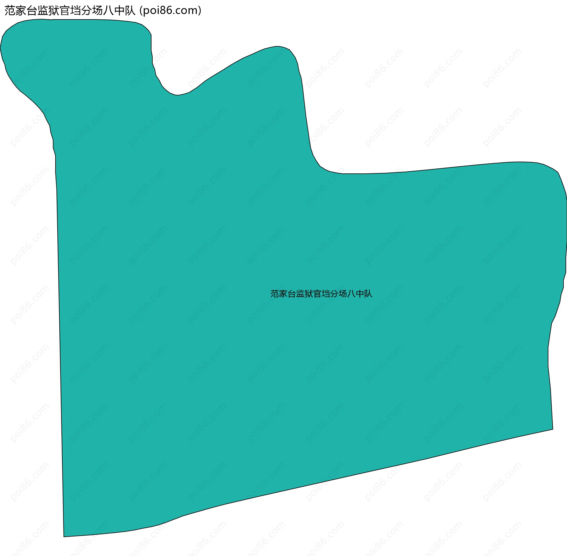 范家台监狱官垱分场八中队边界地图