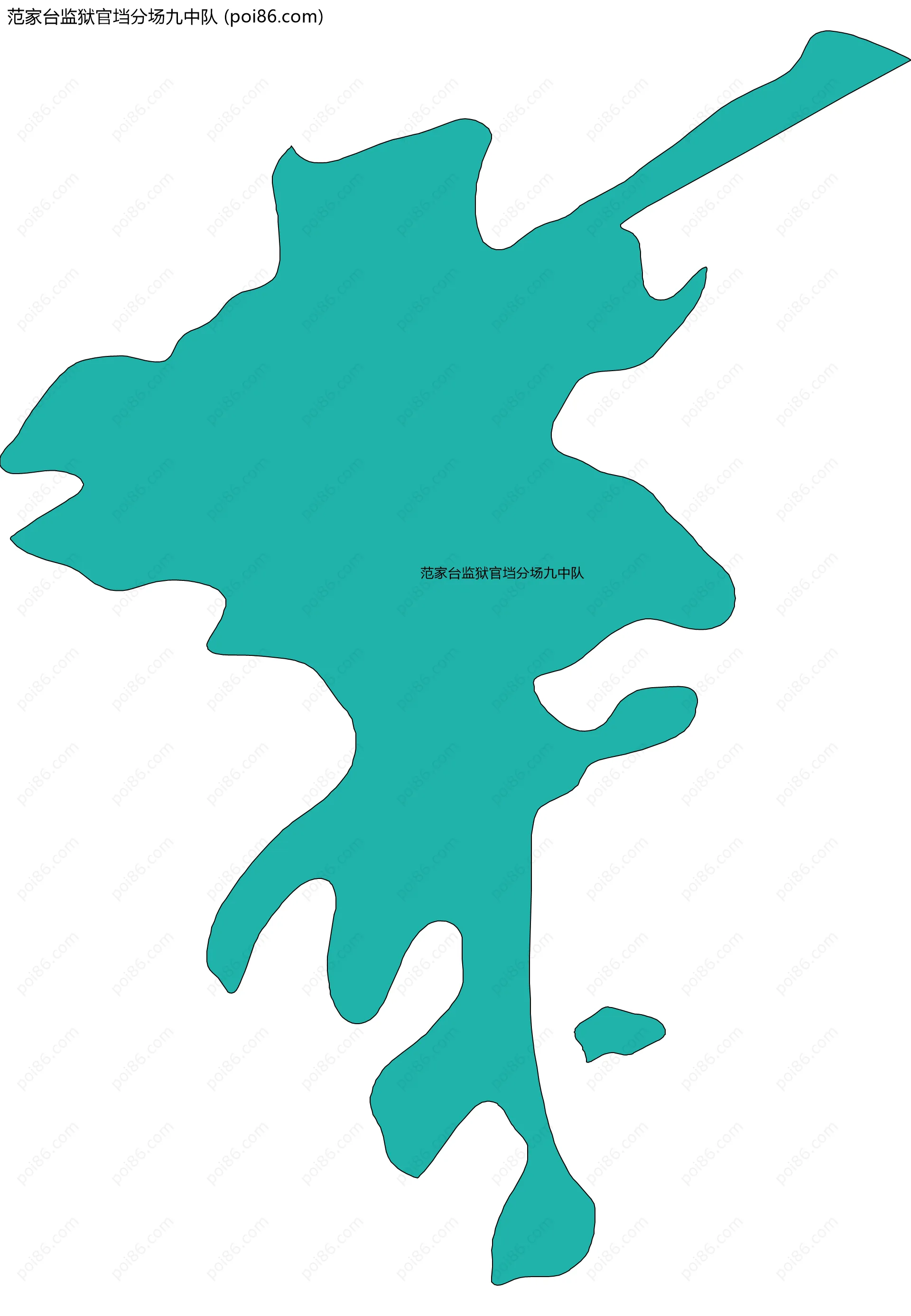 范家台监狱官垱分场九中队边界地图