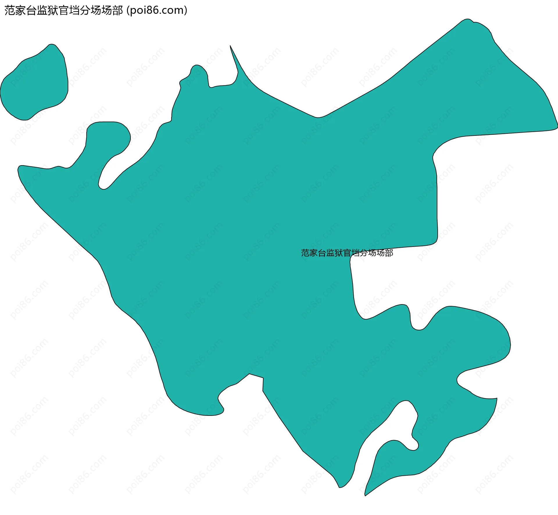 范家台监狱官垱分场场部边界地图