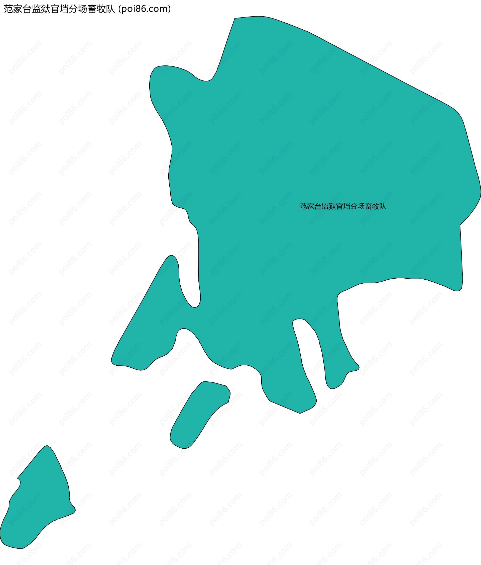 范家台监狱官垱分场畜牧队边界地图