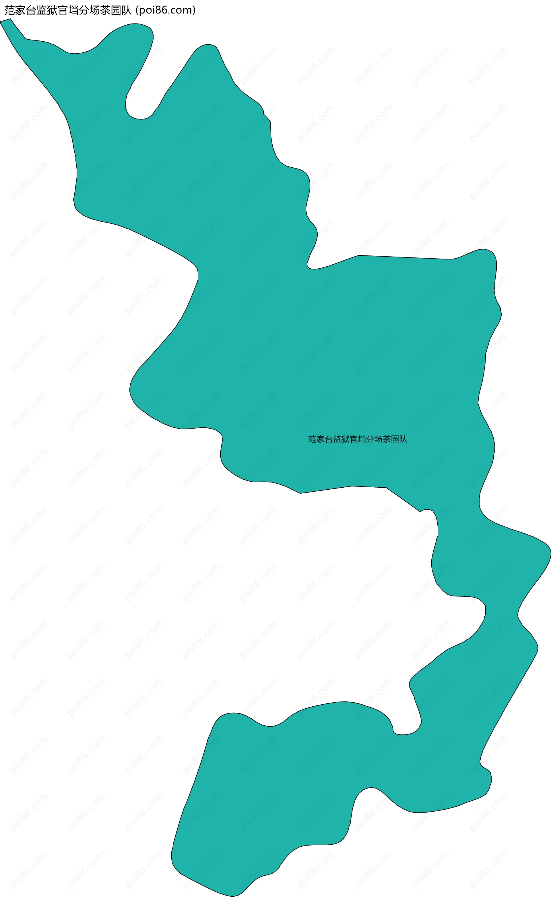 范家台监狱官垱分场茶园队边界地图