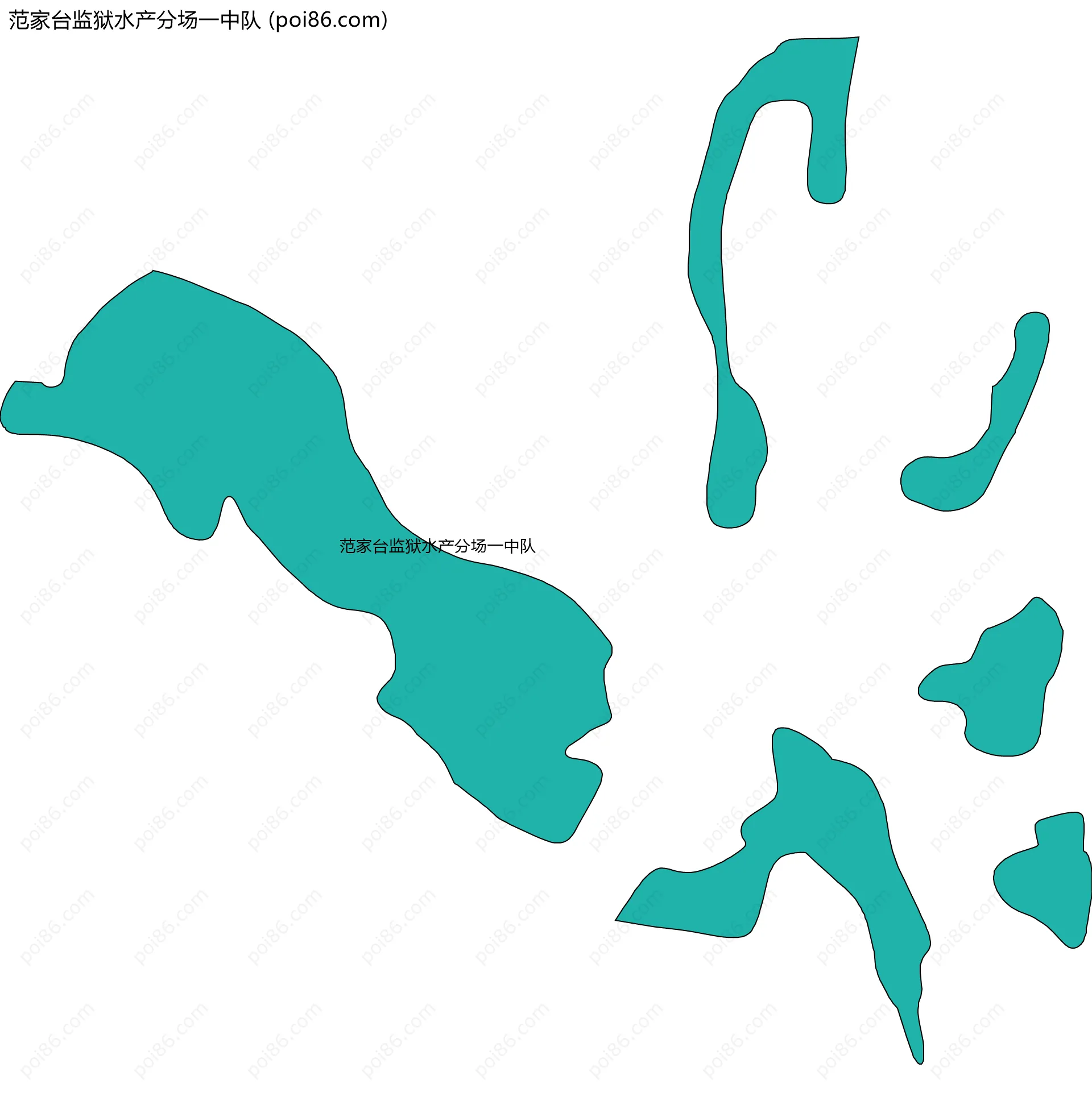 范家台监狱水产分场一中队边界地图