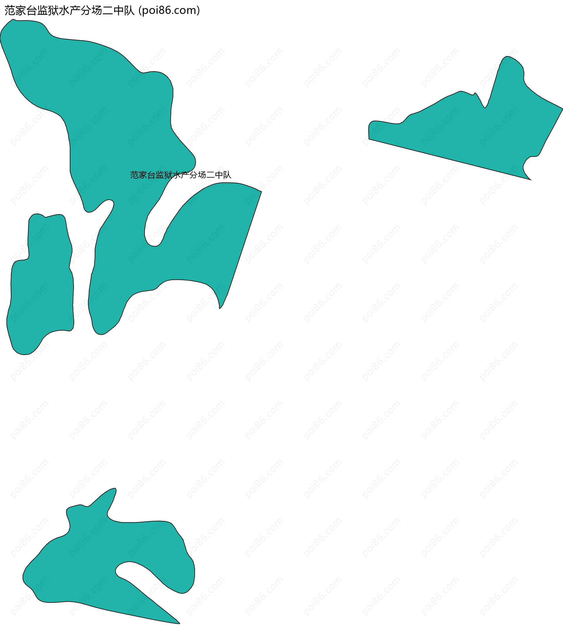 范家台监狱水产分场二中队边界地图