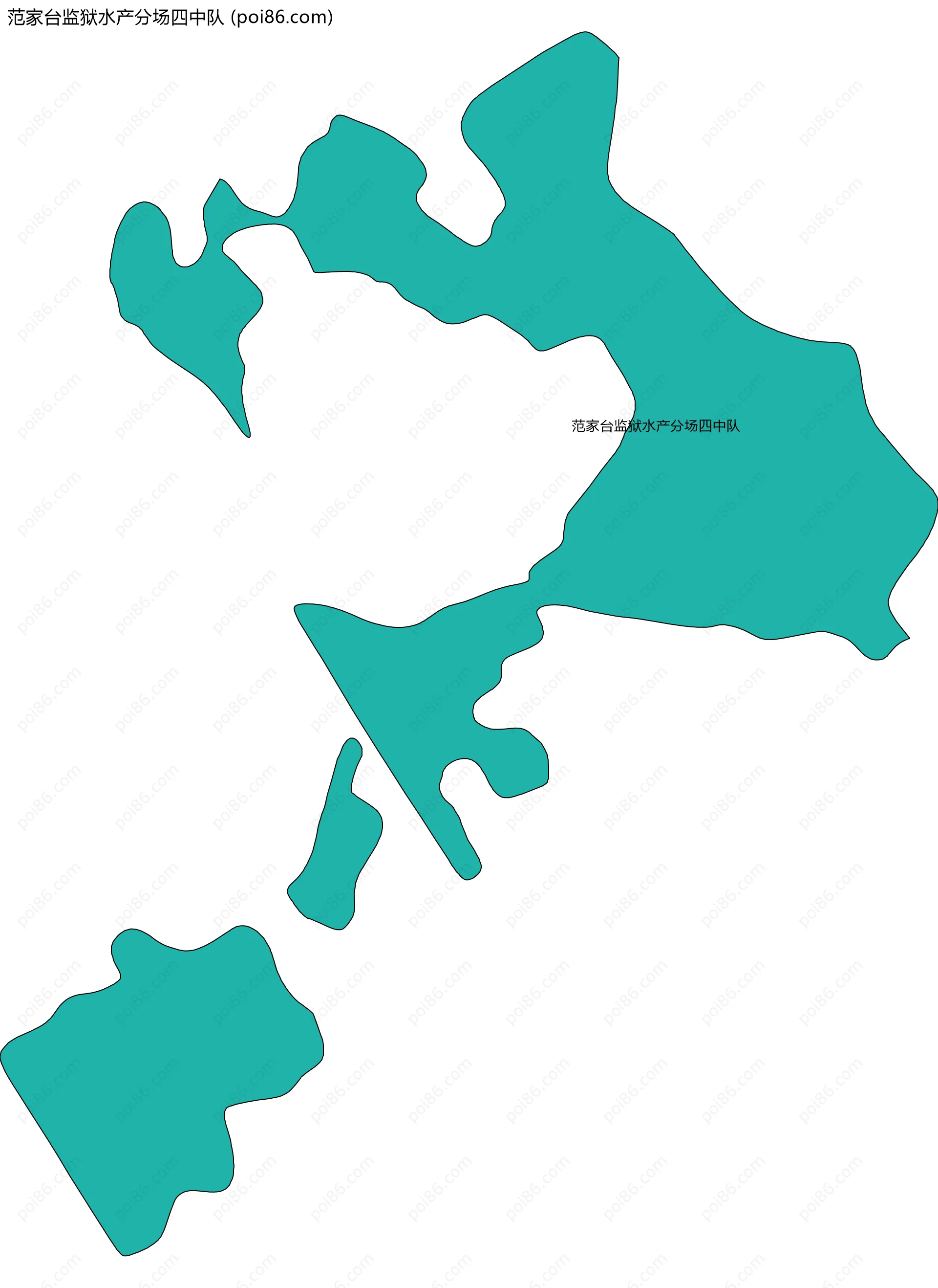 范家台监狱水产分场四中队边界地图