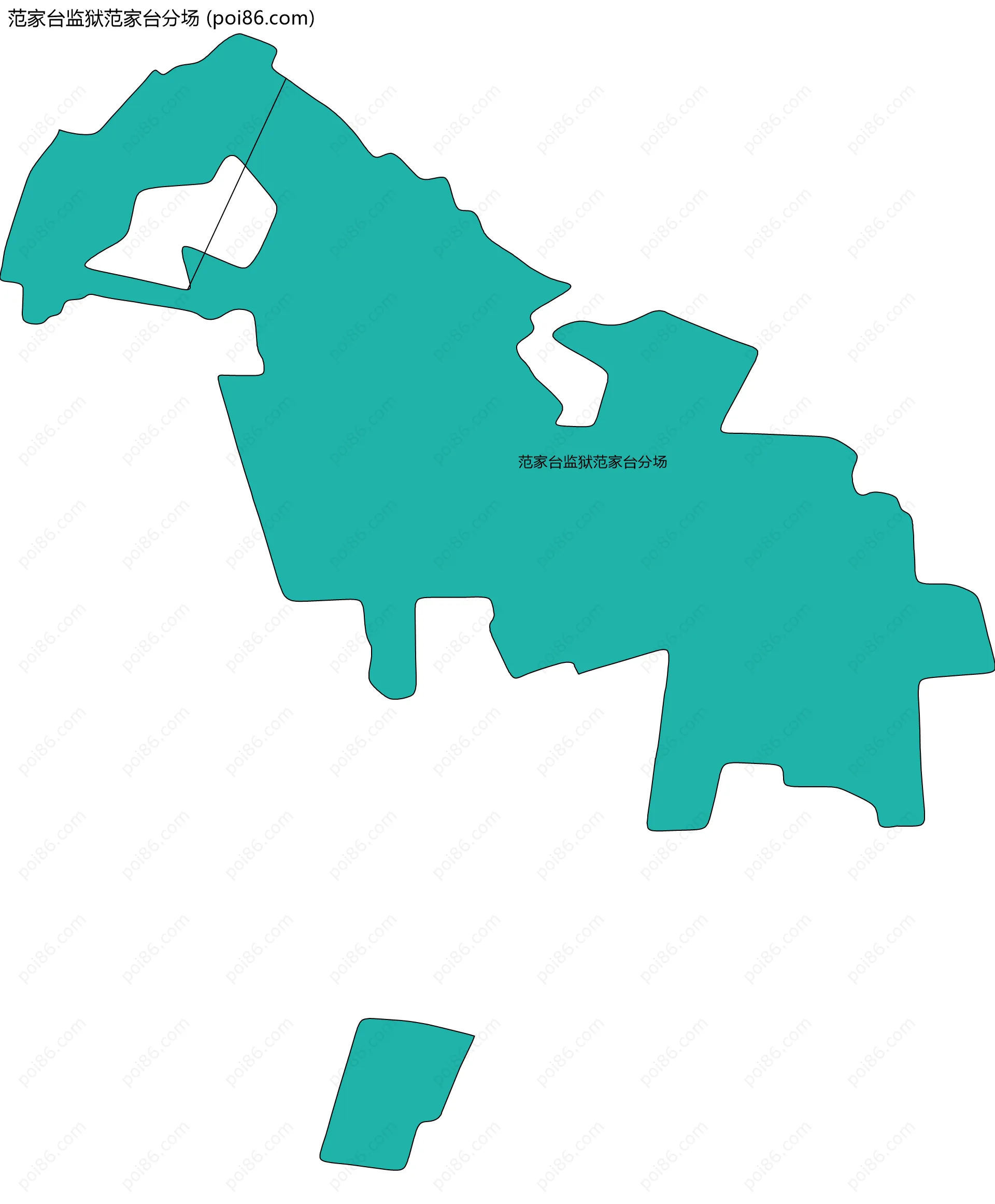 范家台监狱范家台分场边界地图