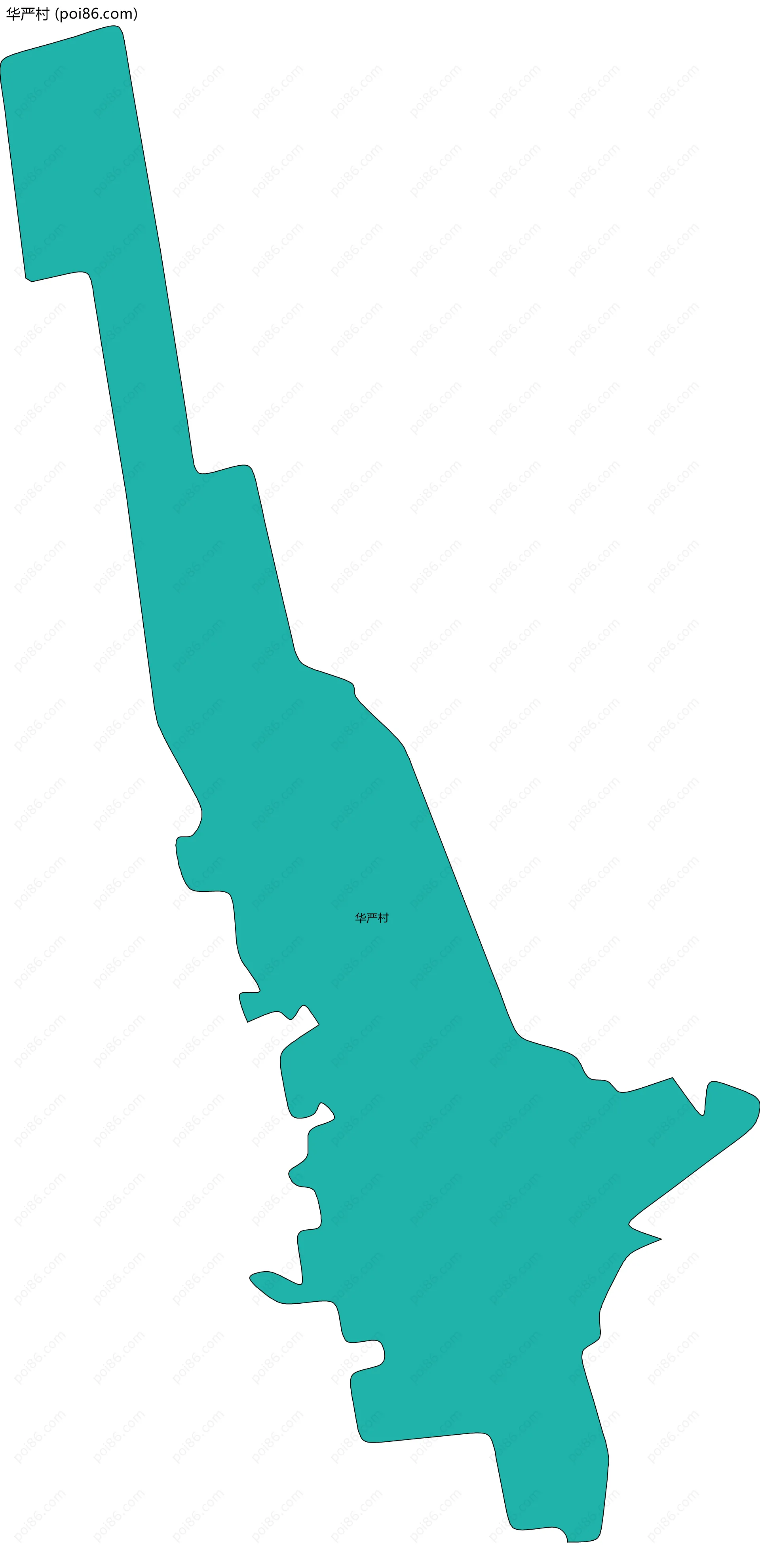 华严村边界地图