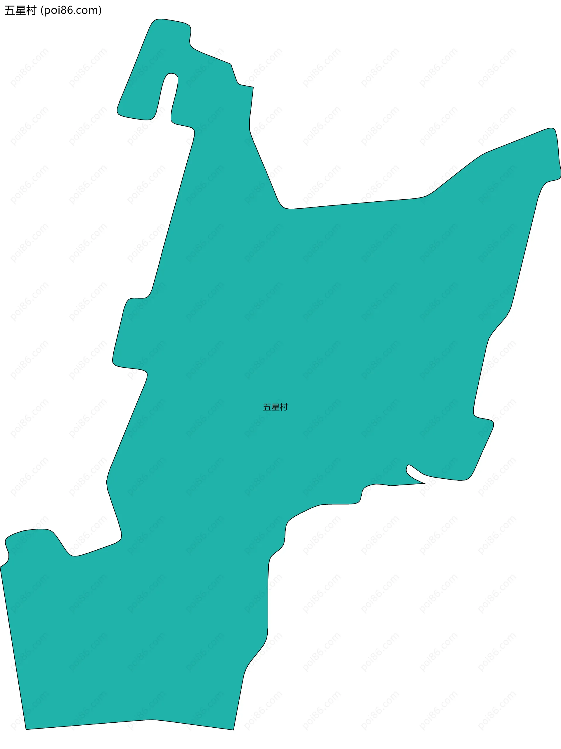 五星村边界地图