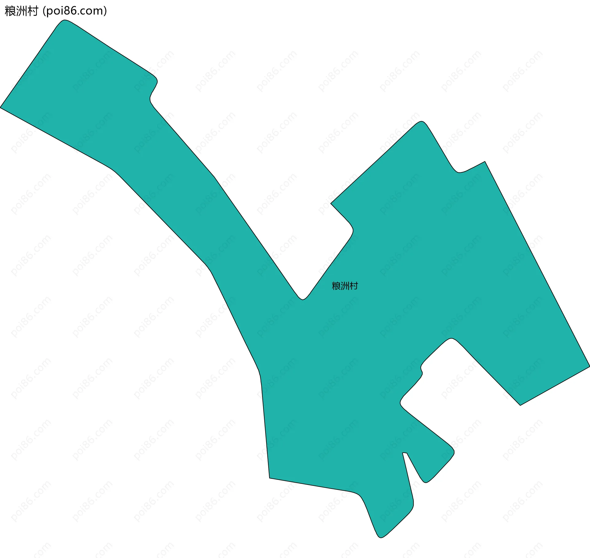 粮洲村边界地图