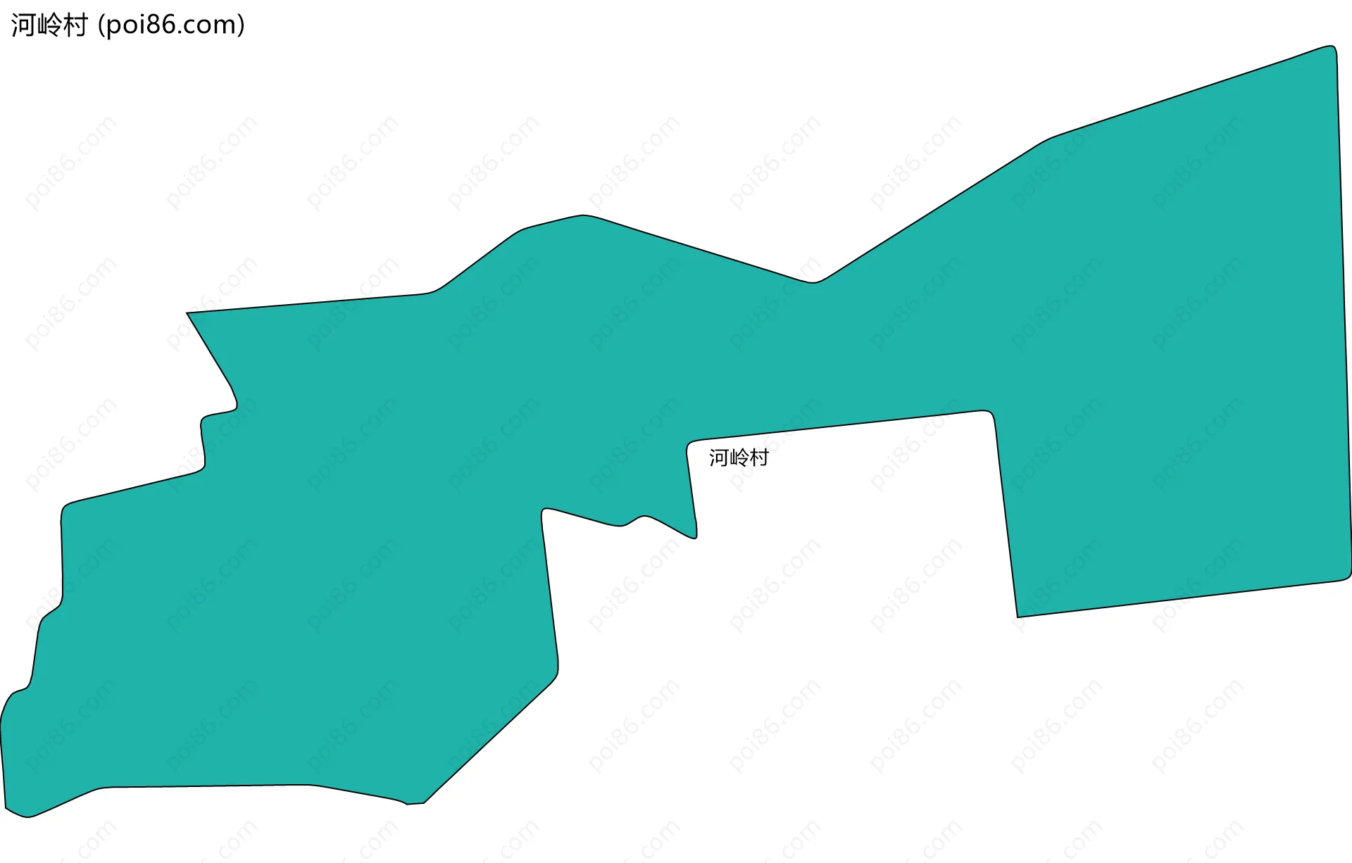 河岭村边界地图