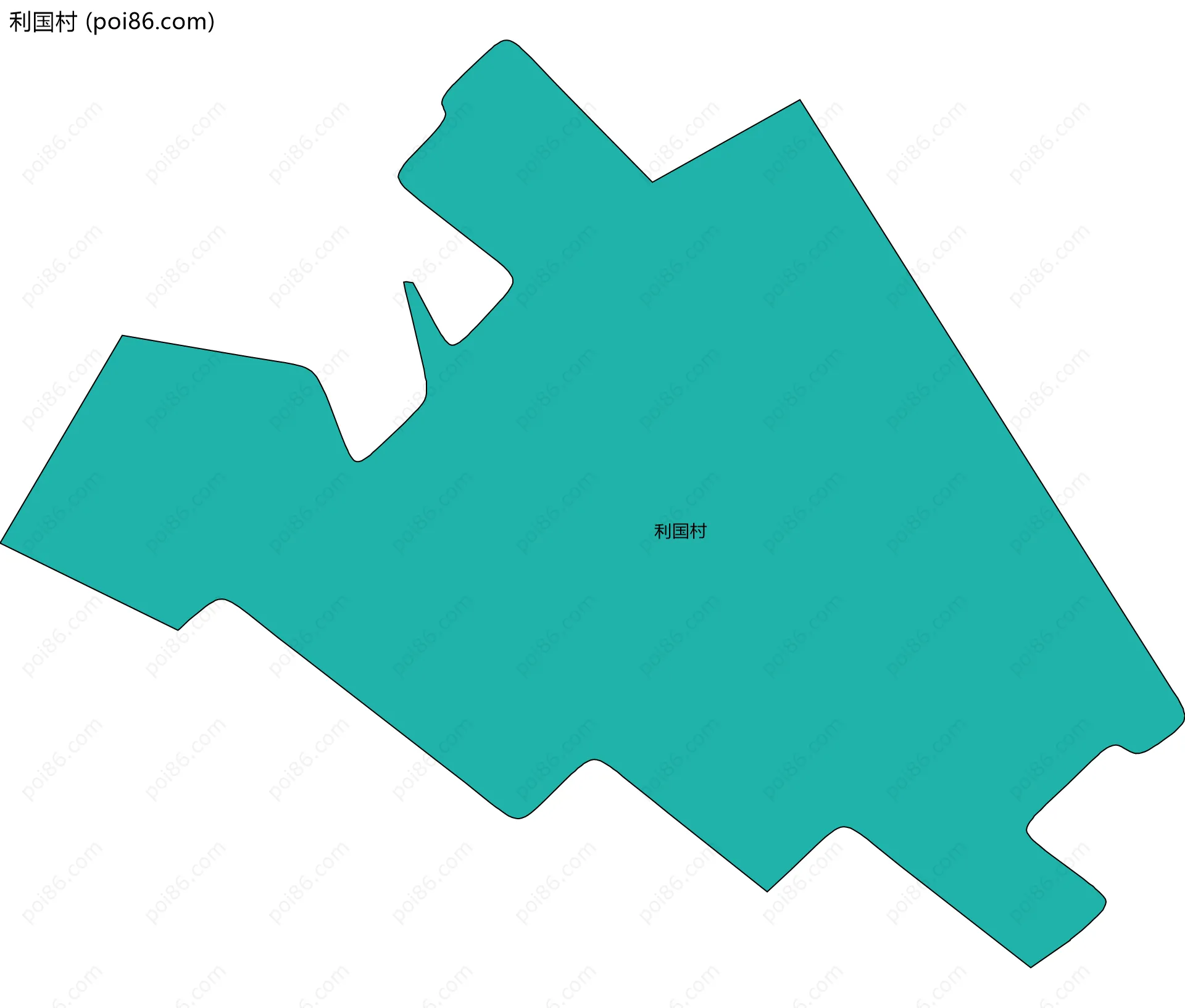 利国村边界地图