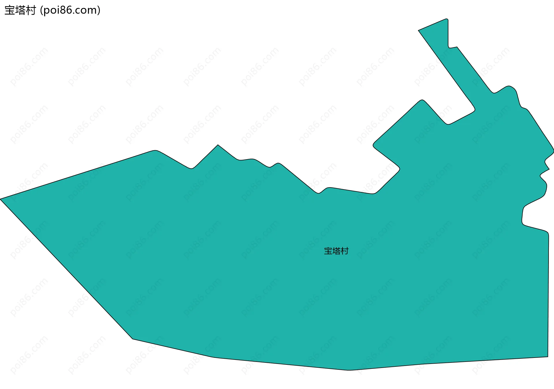 宝塔村边界地图