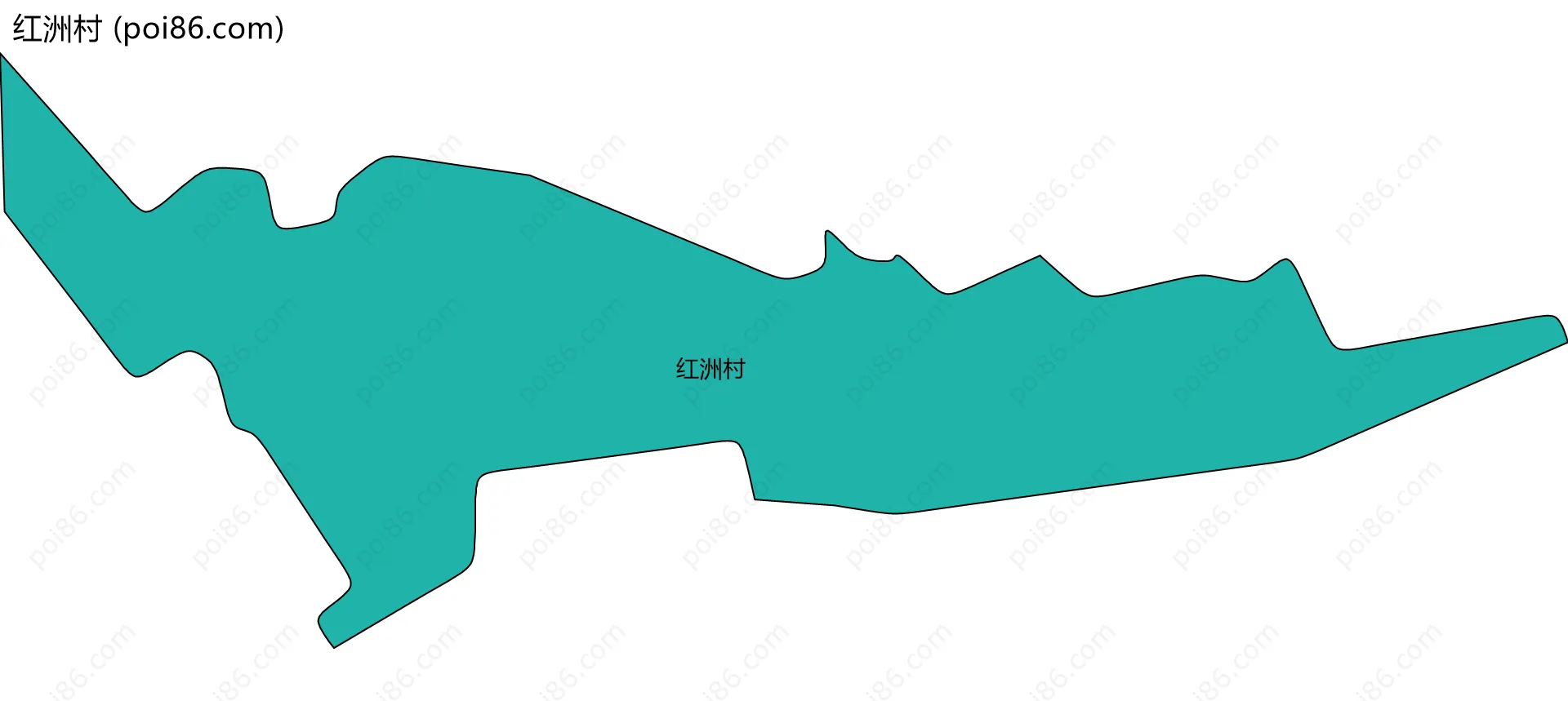 红洲村边界地图