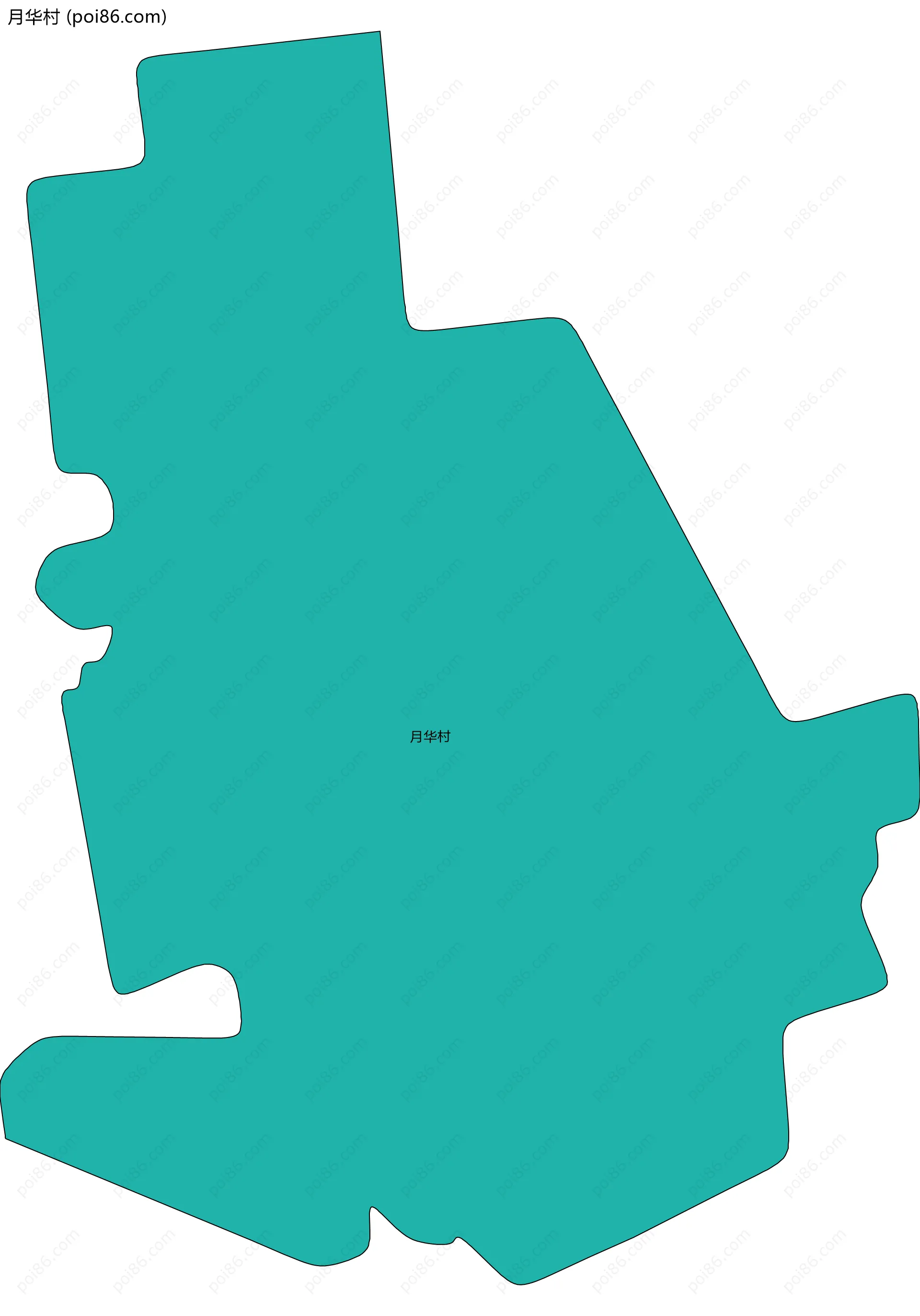 月华村边界地图