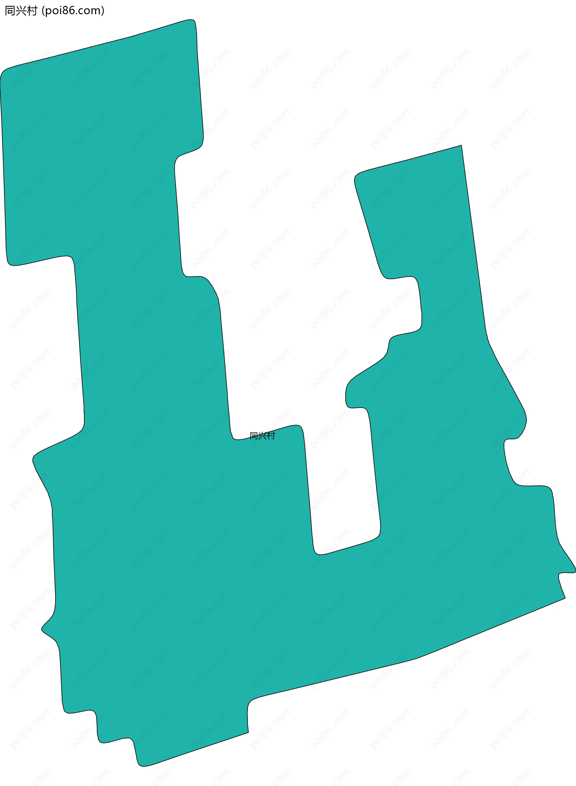 同兴村边界地图