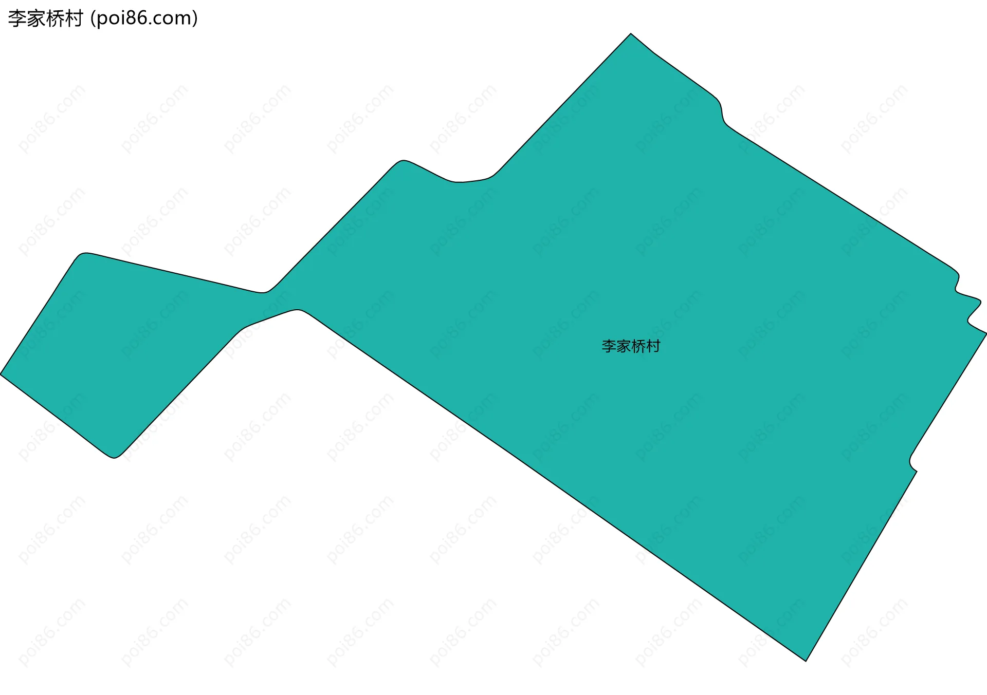 李家桥村边界地图