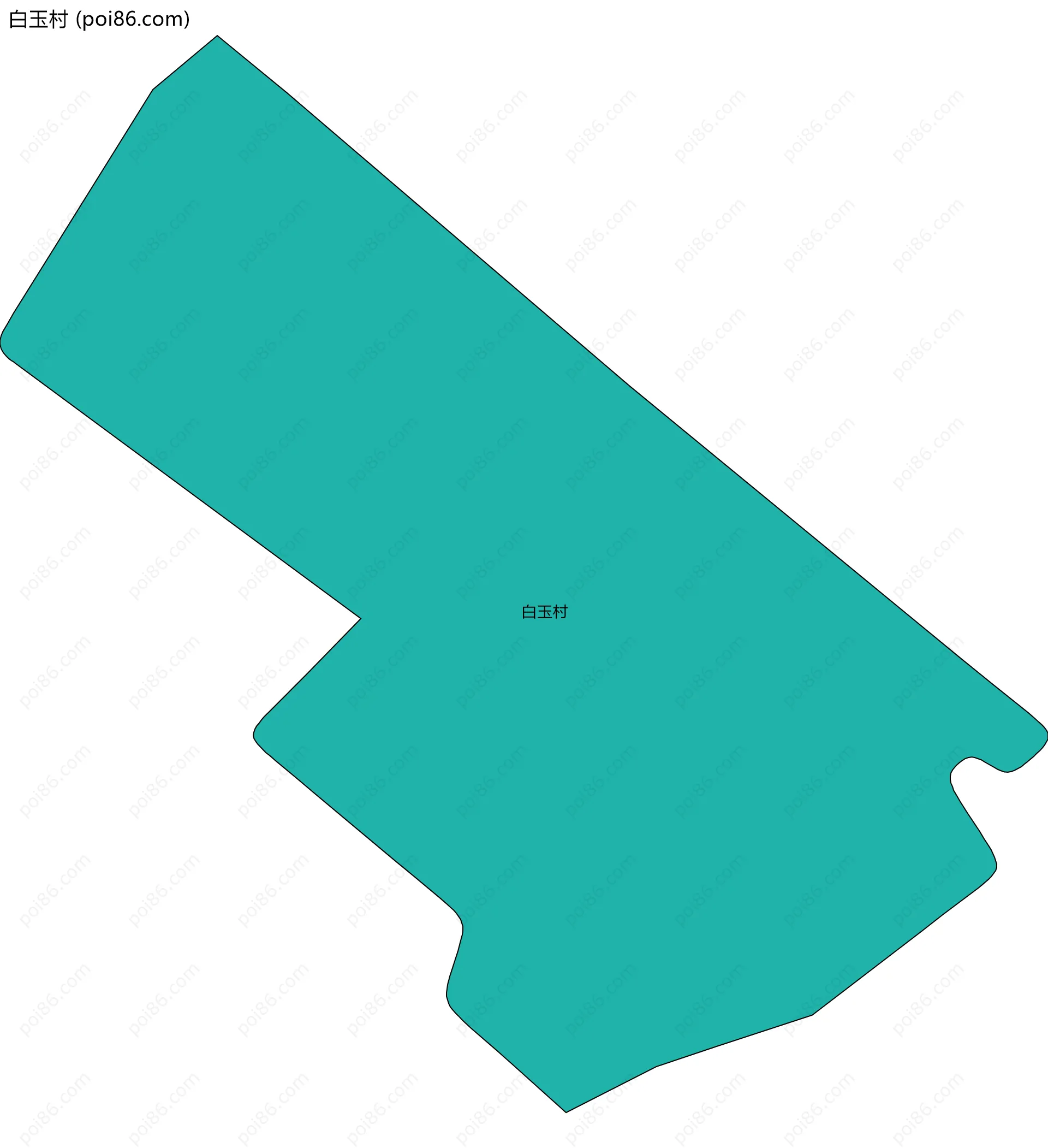 白玉村边界地图