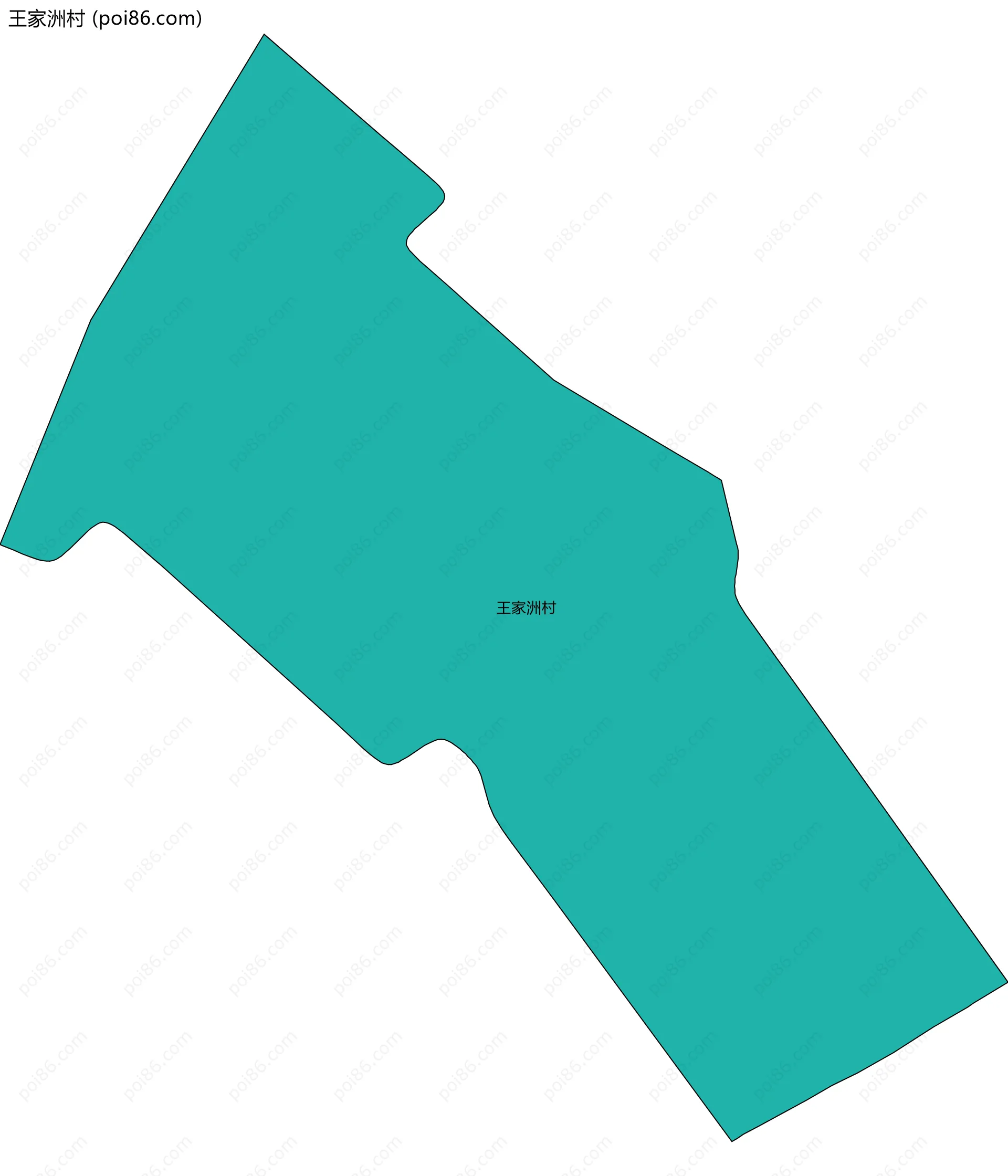 王家洲村边界地图