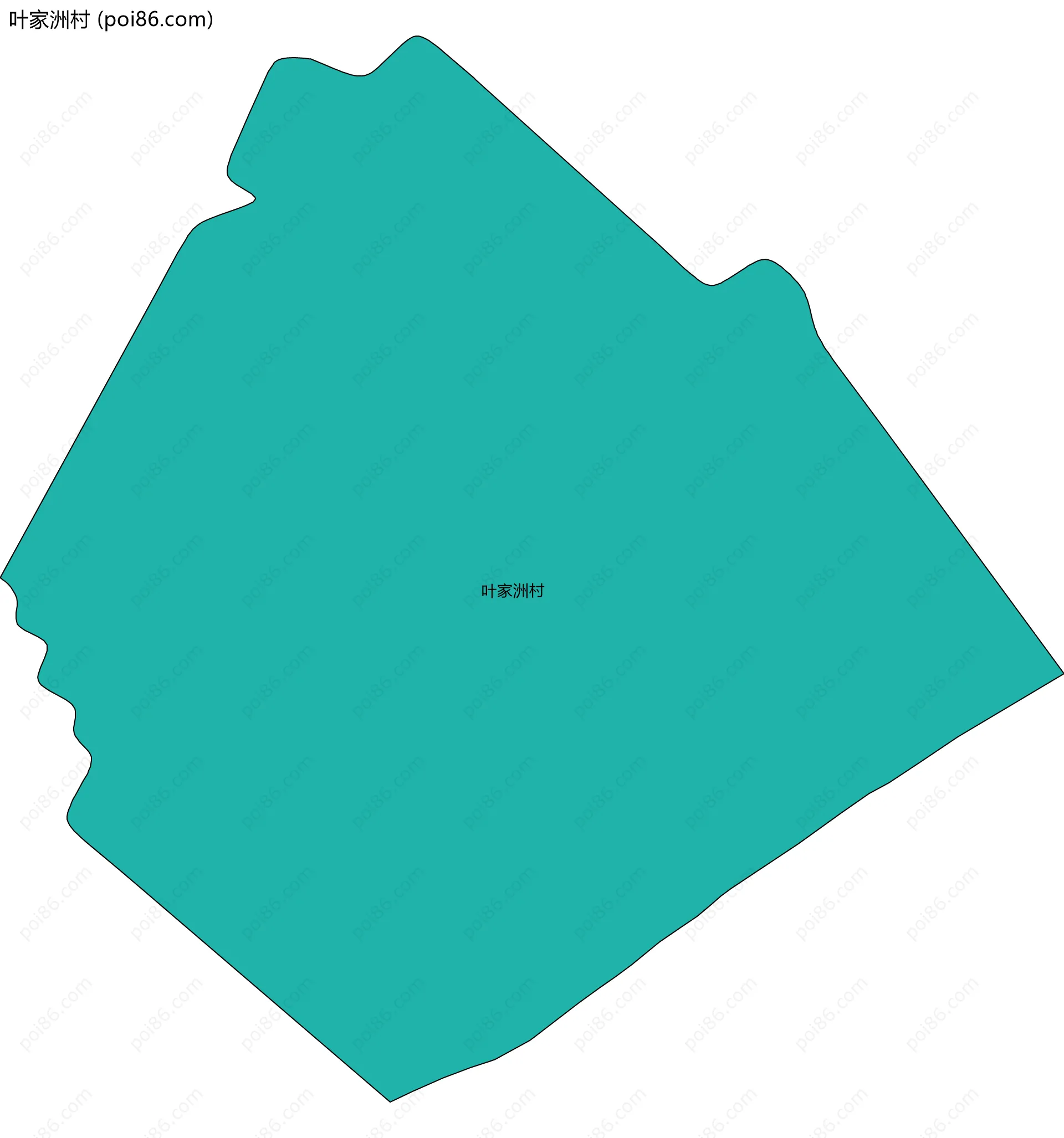 叶家洲村边界地图