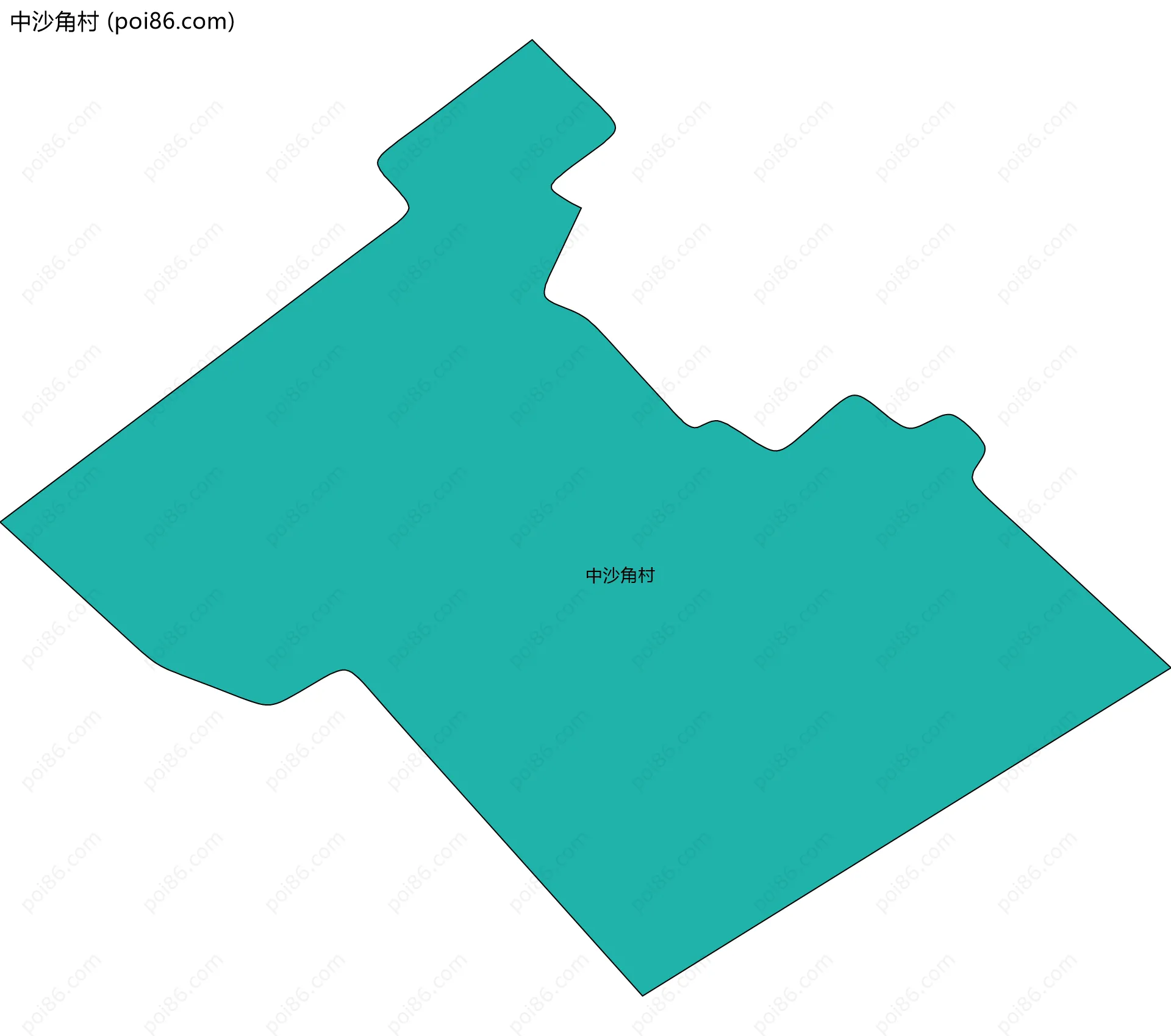 中沙角村边界地图