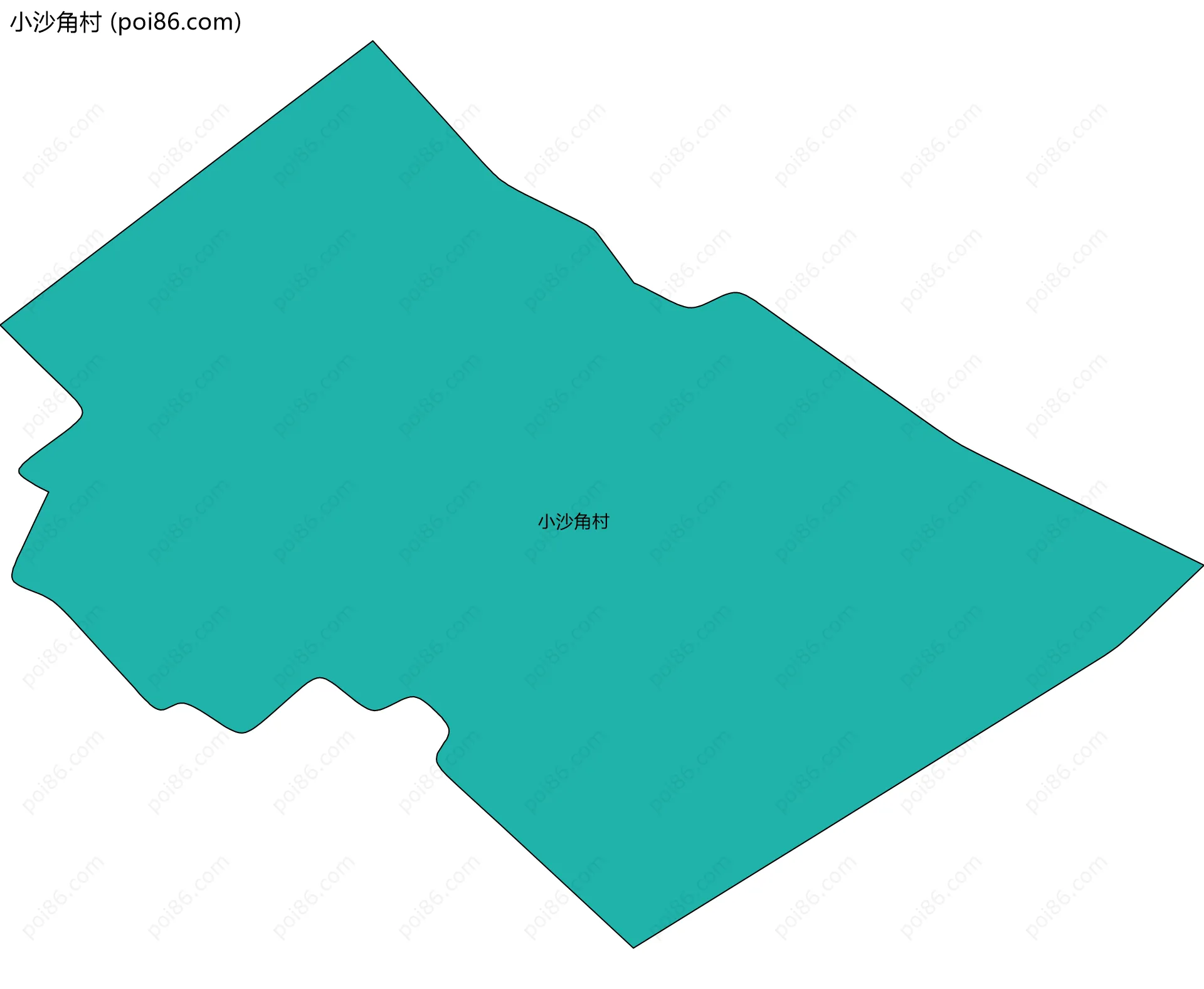 小沙角村边界地图