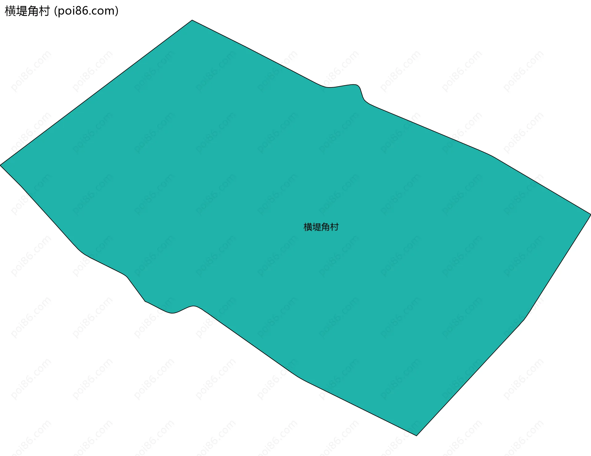 横堤角村边界地图
