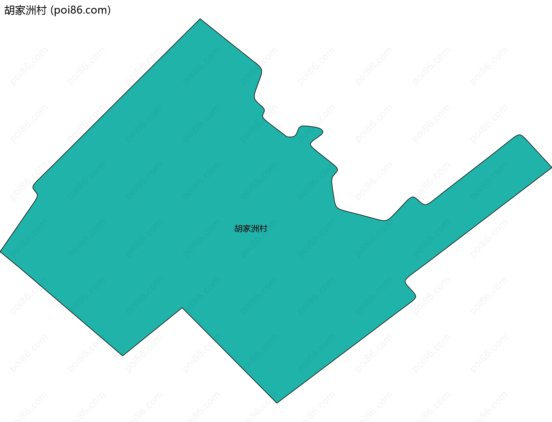 胡家洲村边界地图