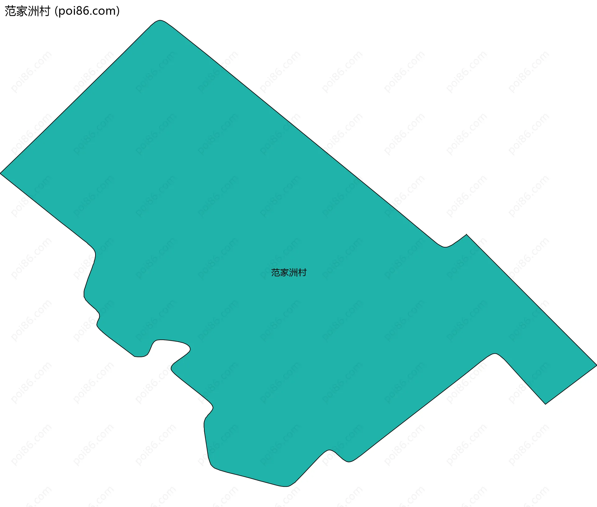 范家洲村边界地图