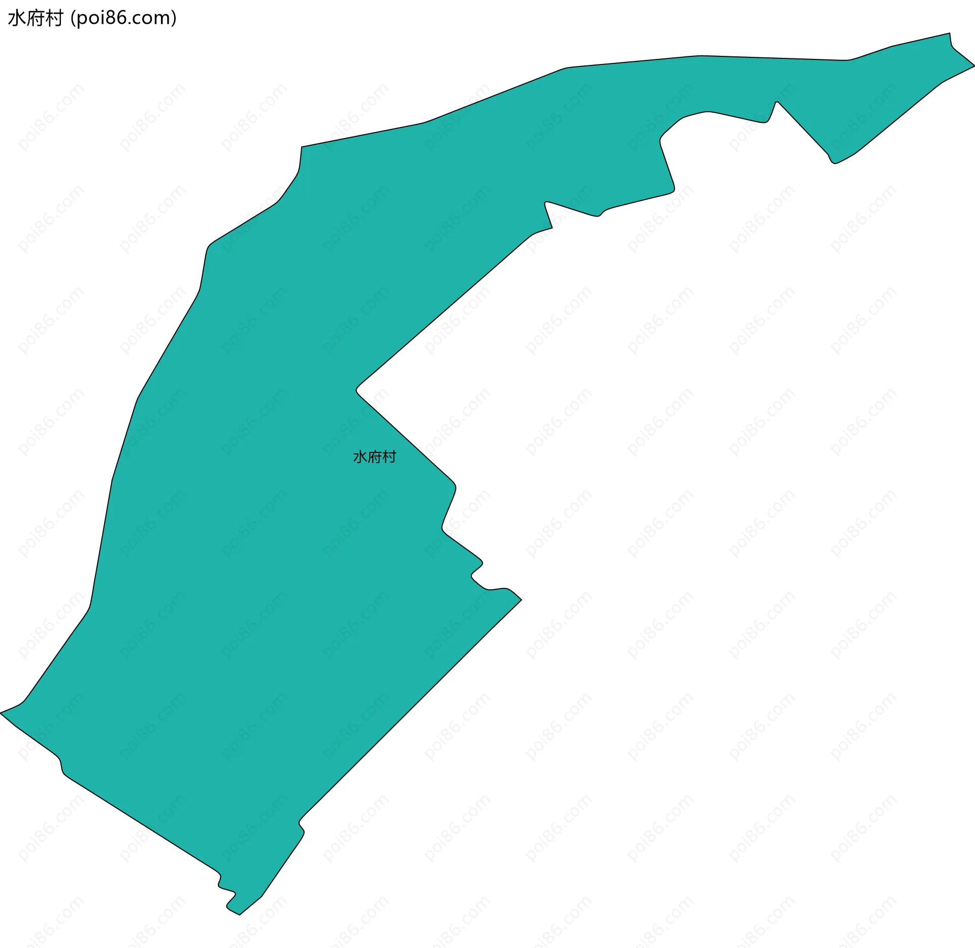 水府村边界地图