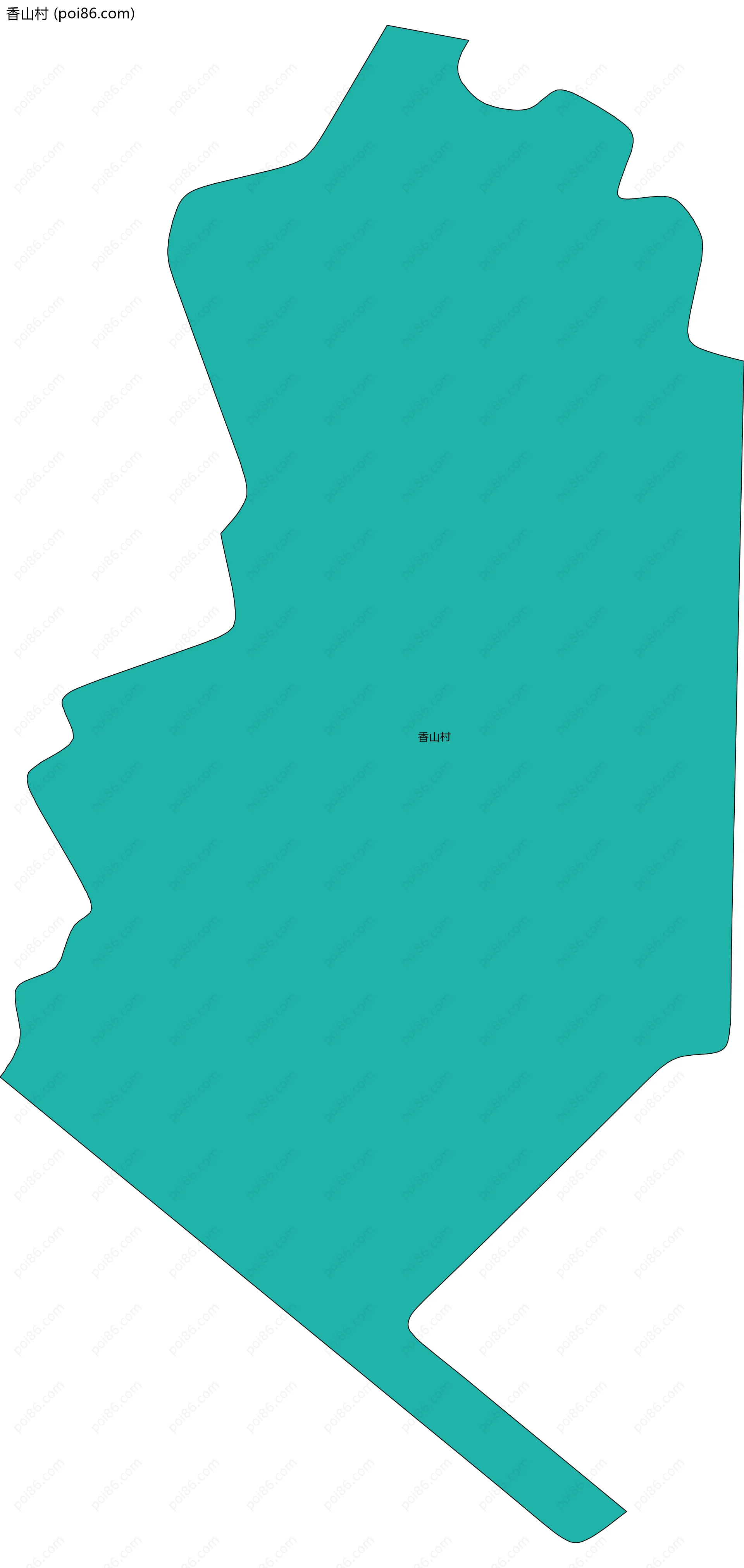 香山村边界地图