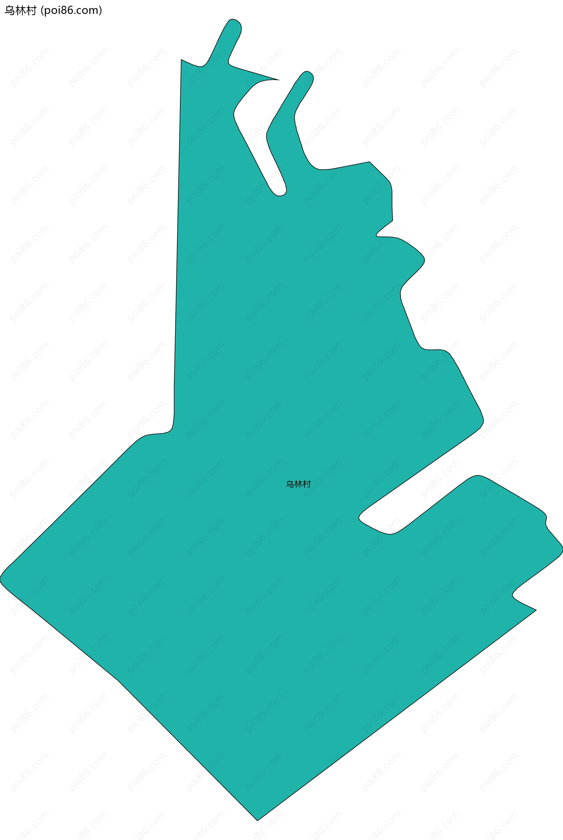 乌林村边界地图