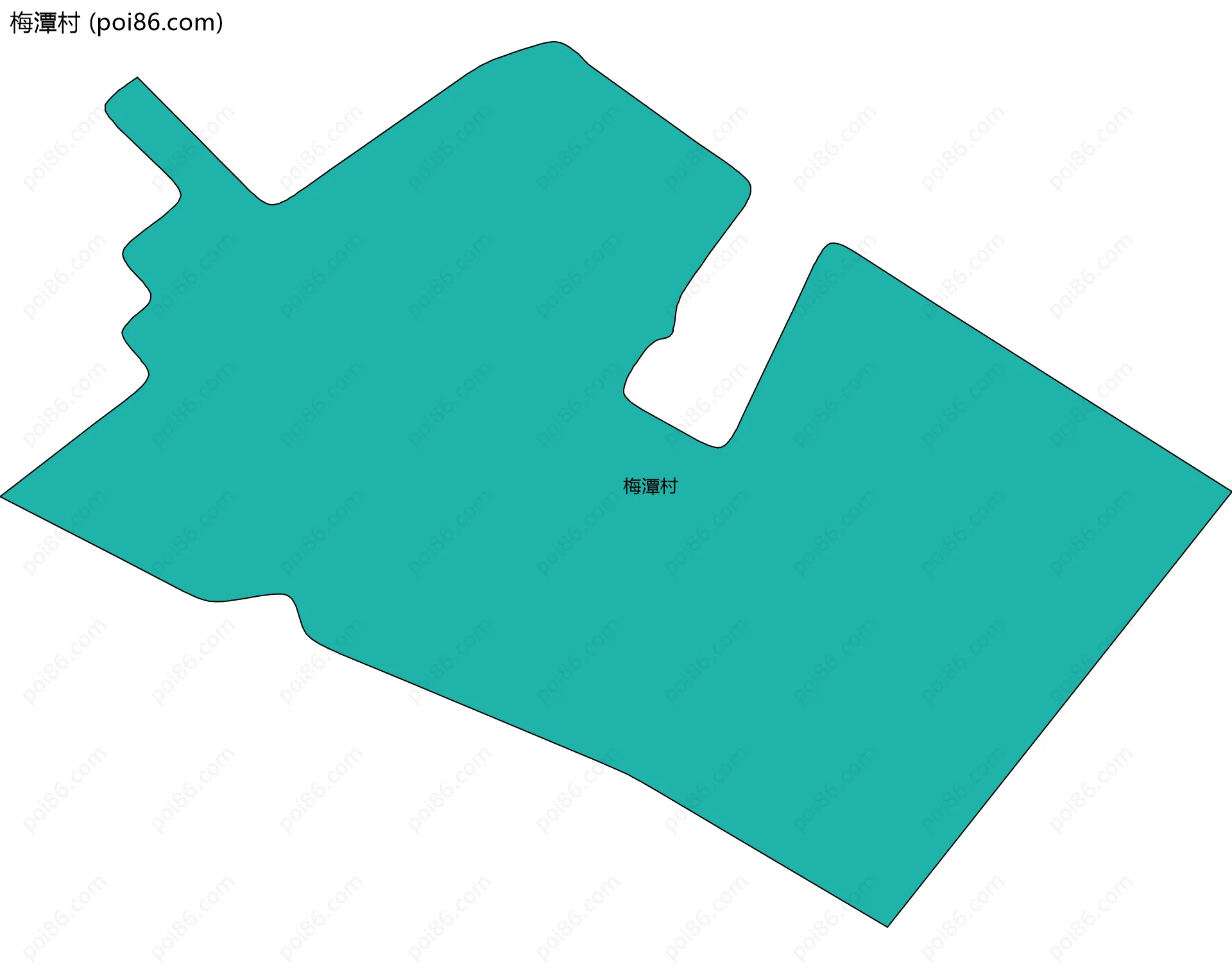 梅潭村边界地图