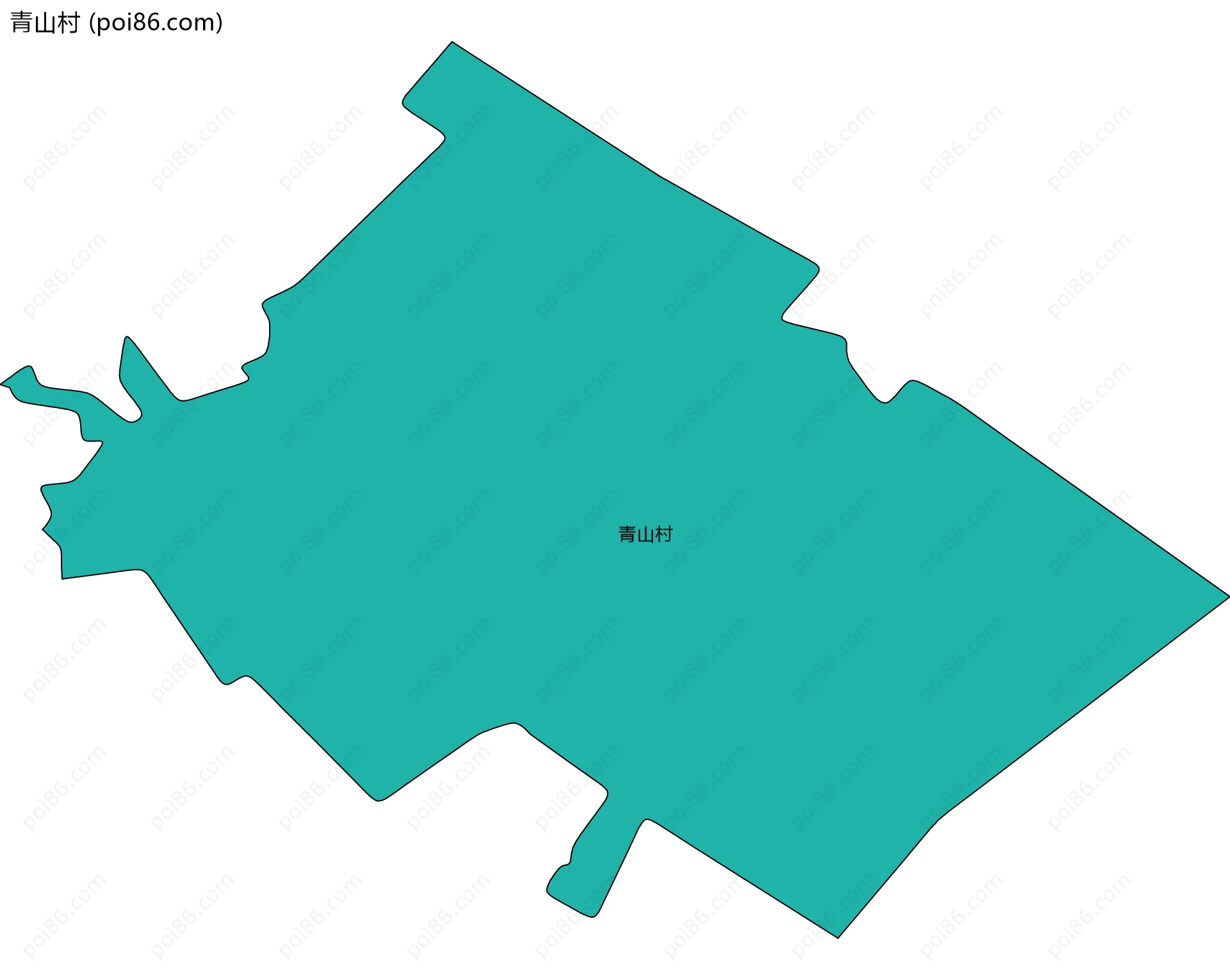 青山村边界地图
