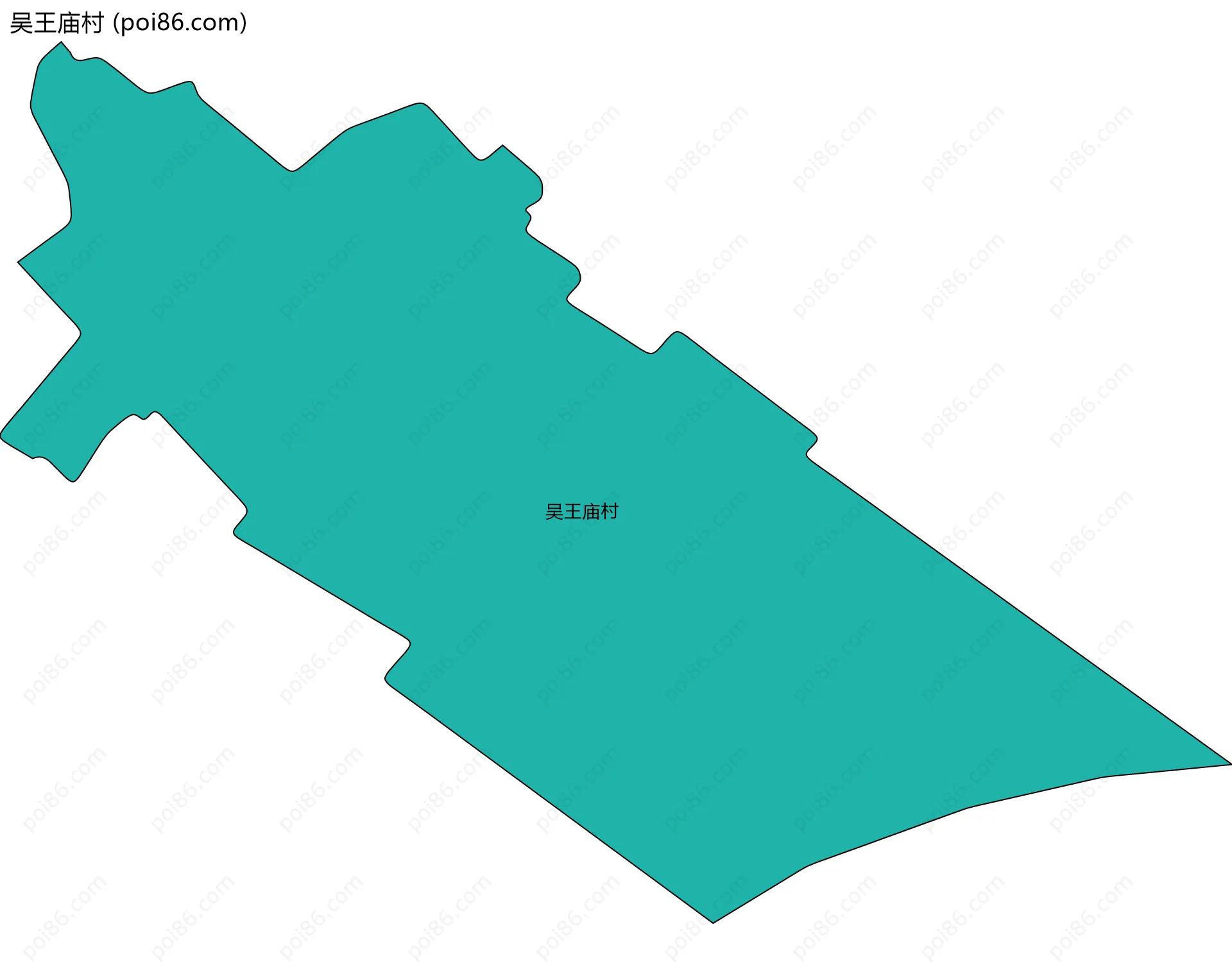 吴王庙村边界地图
