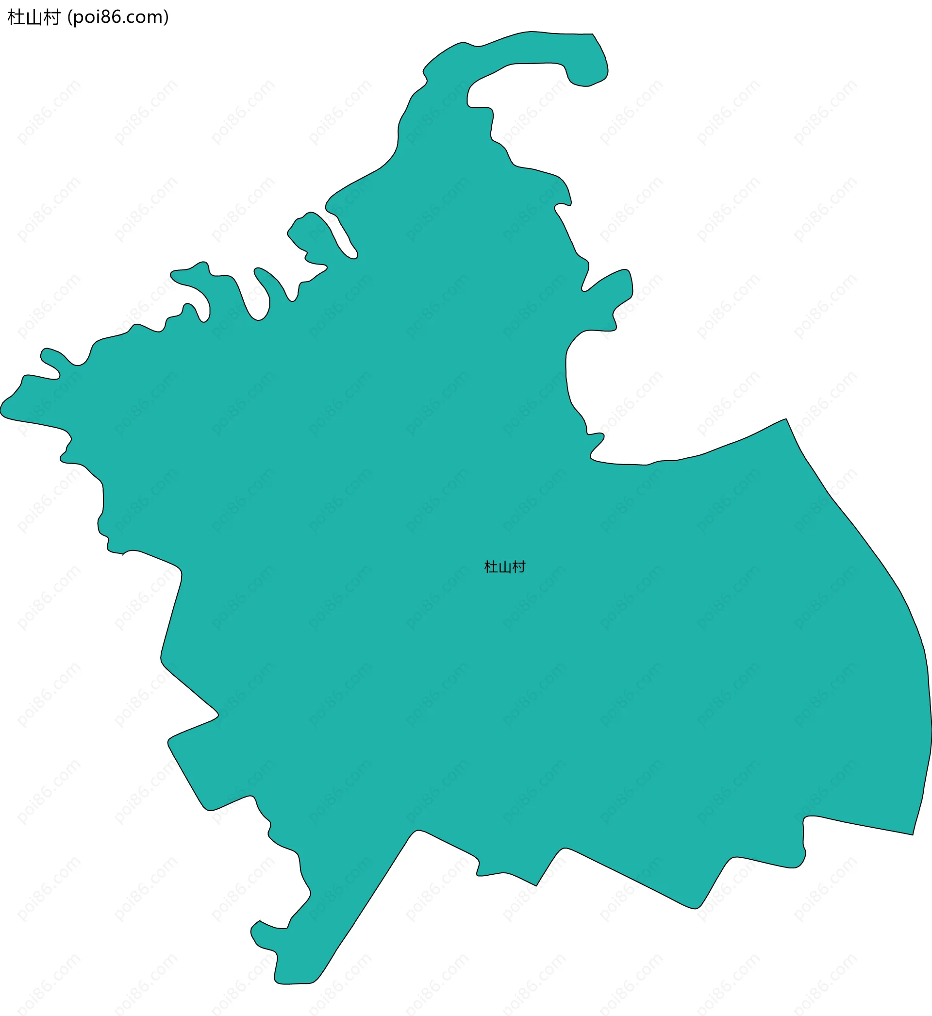 杜山村边界地图